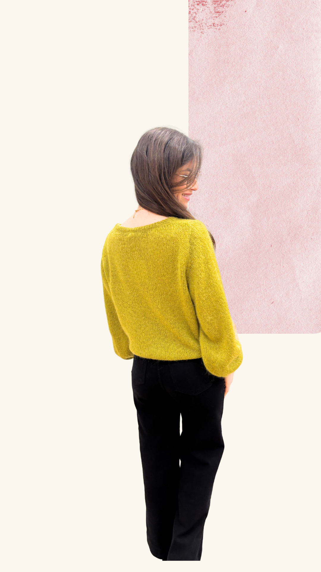 Maille Maeva olive Mohair