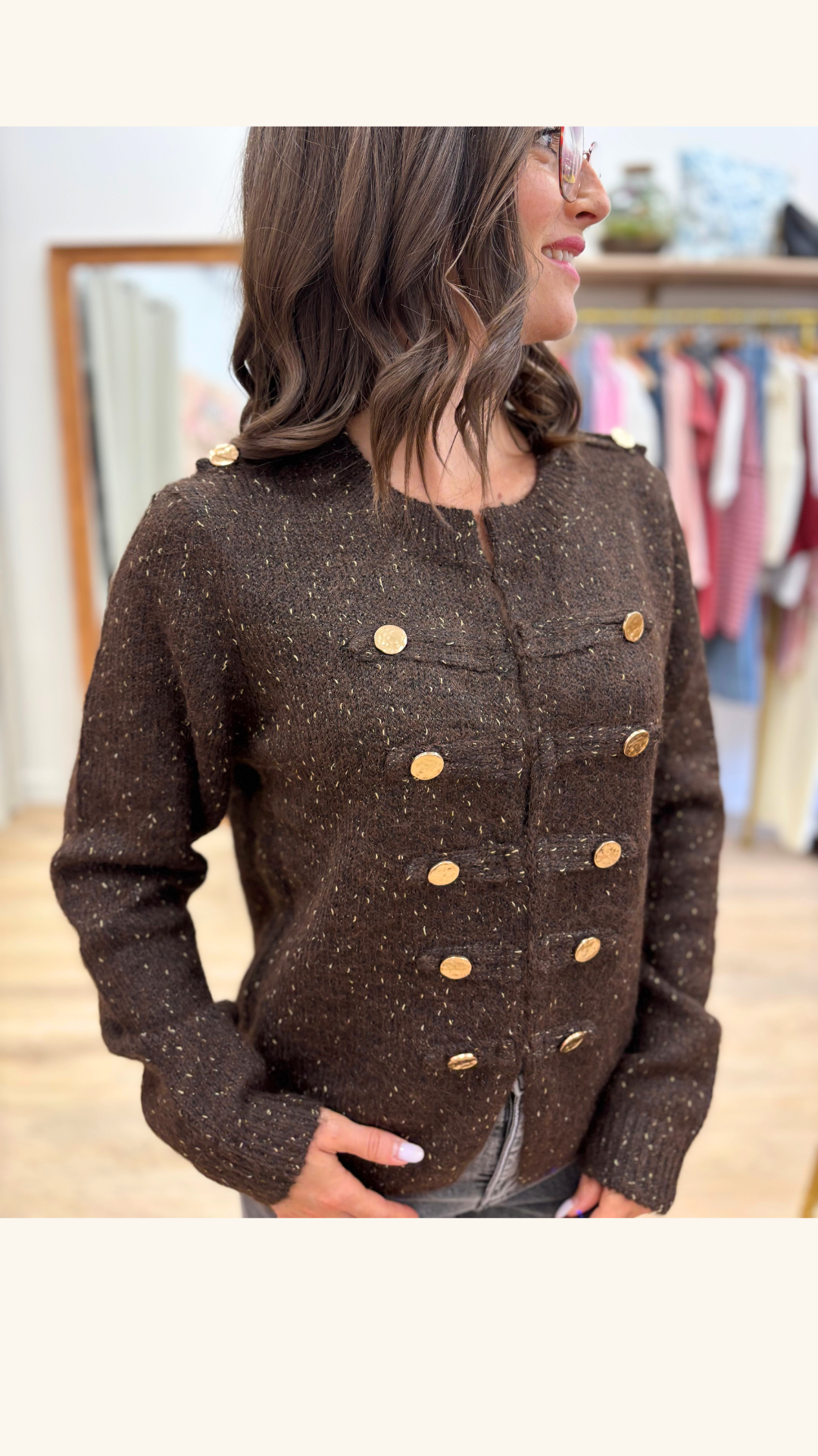 Gilet Ophélie choco
