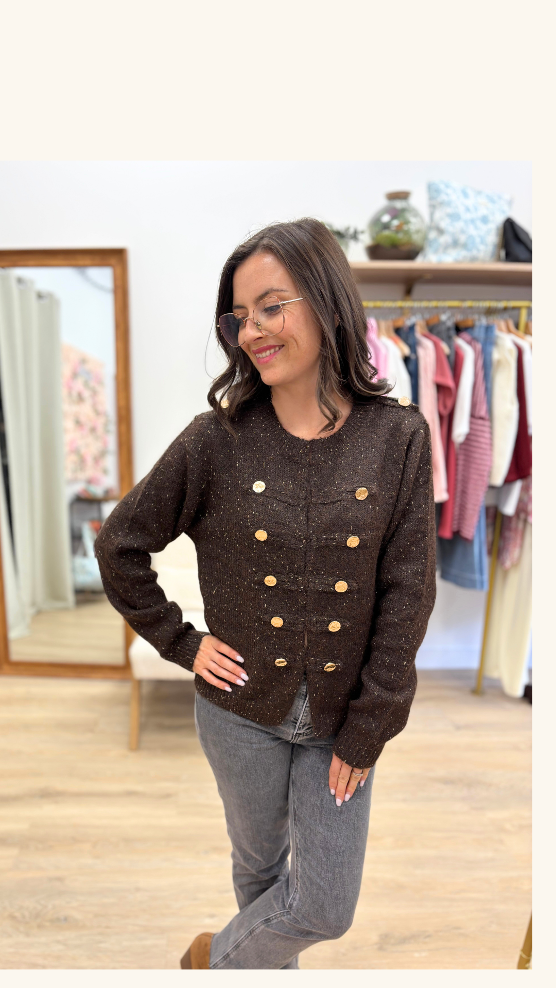 Gilet Ophélie choco