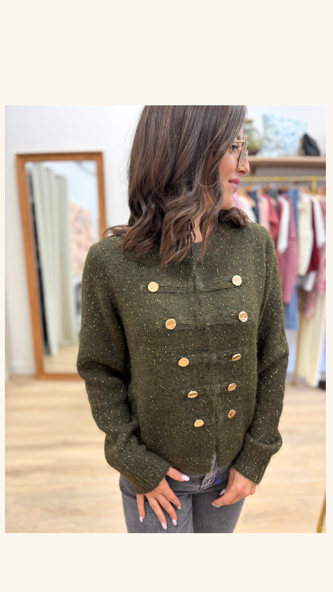 Gilet Ophélie kaki