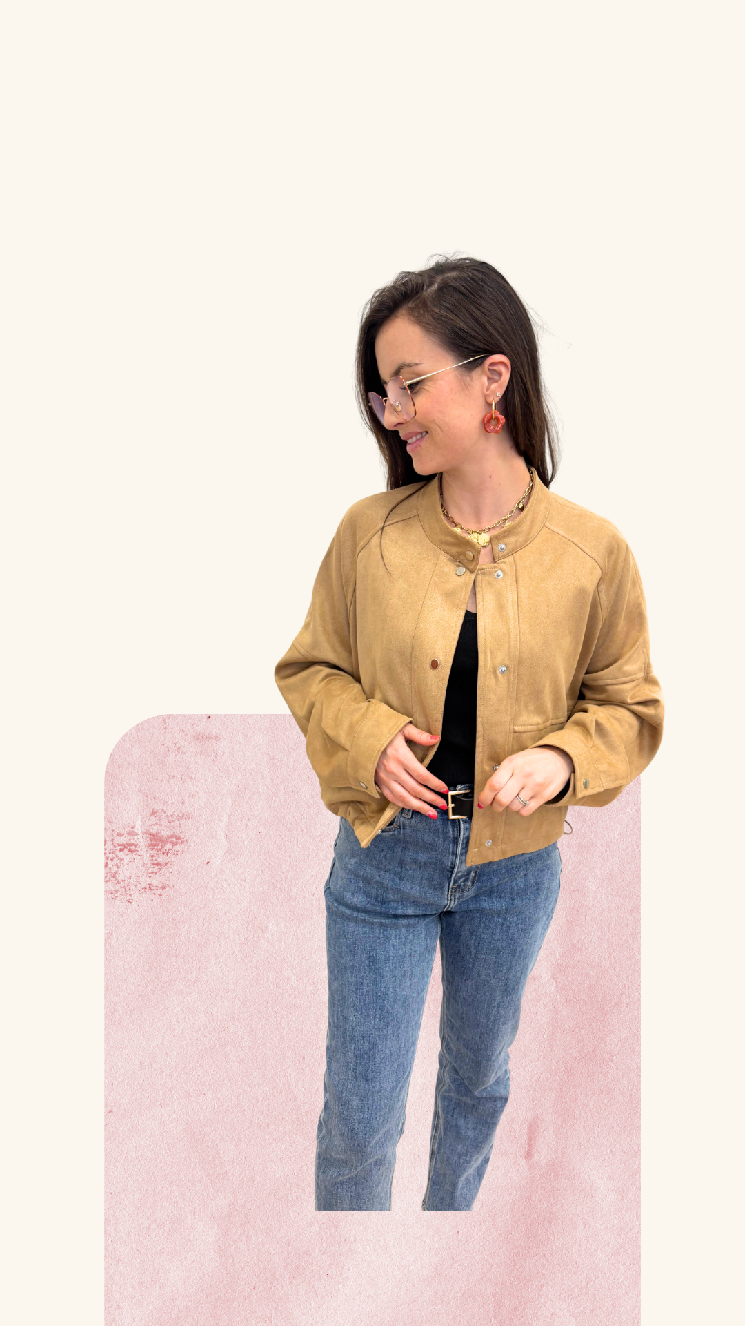 Veste courte Océane camel