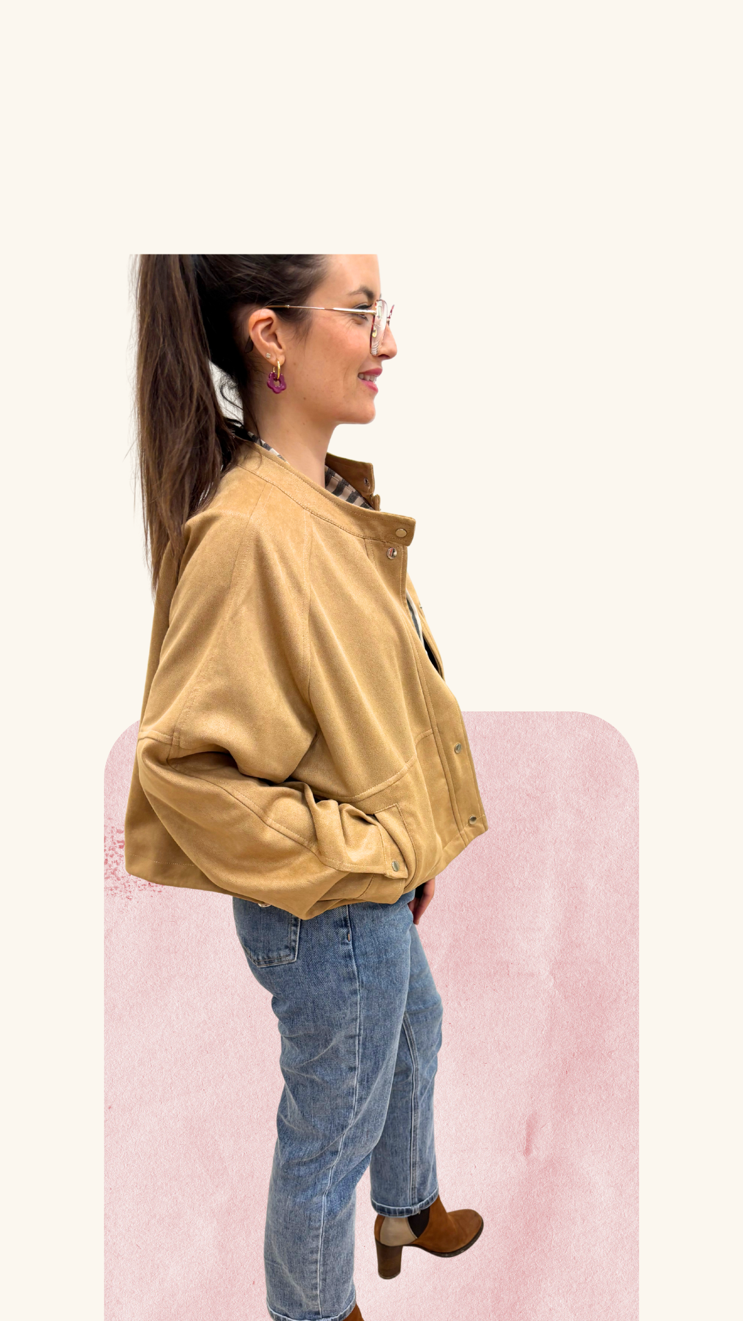 Veste courte Océane camel