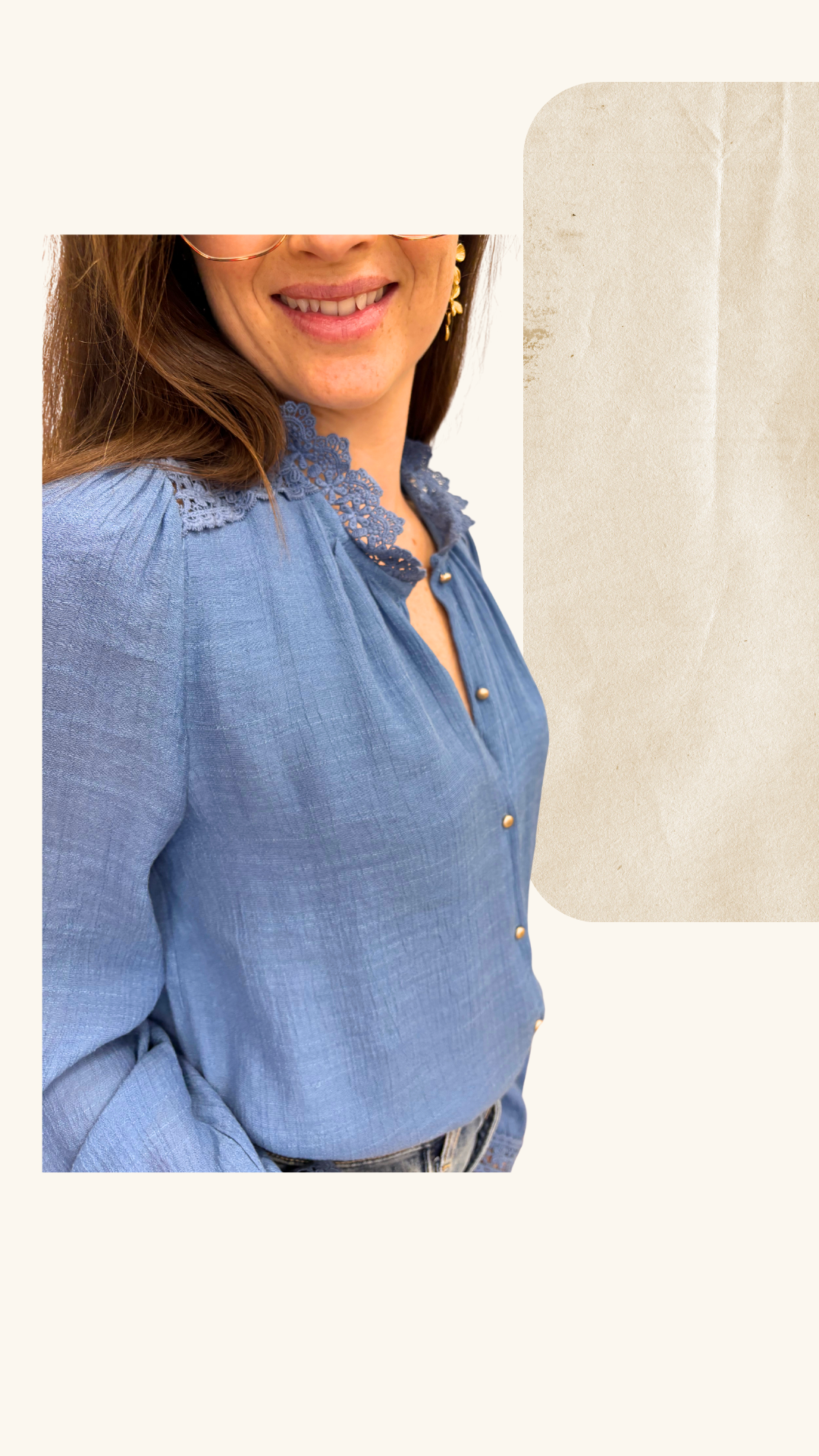 Chemise Madeleine bleue