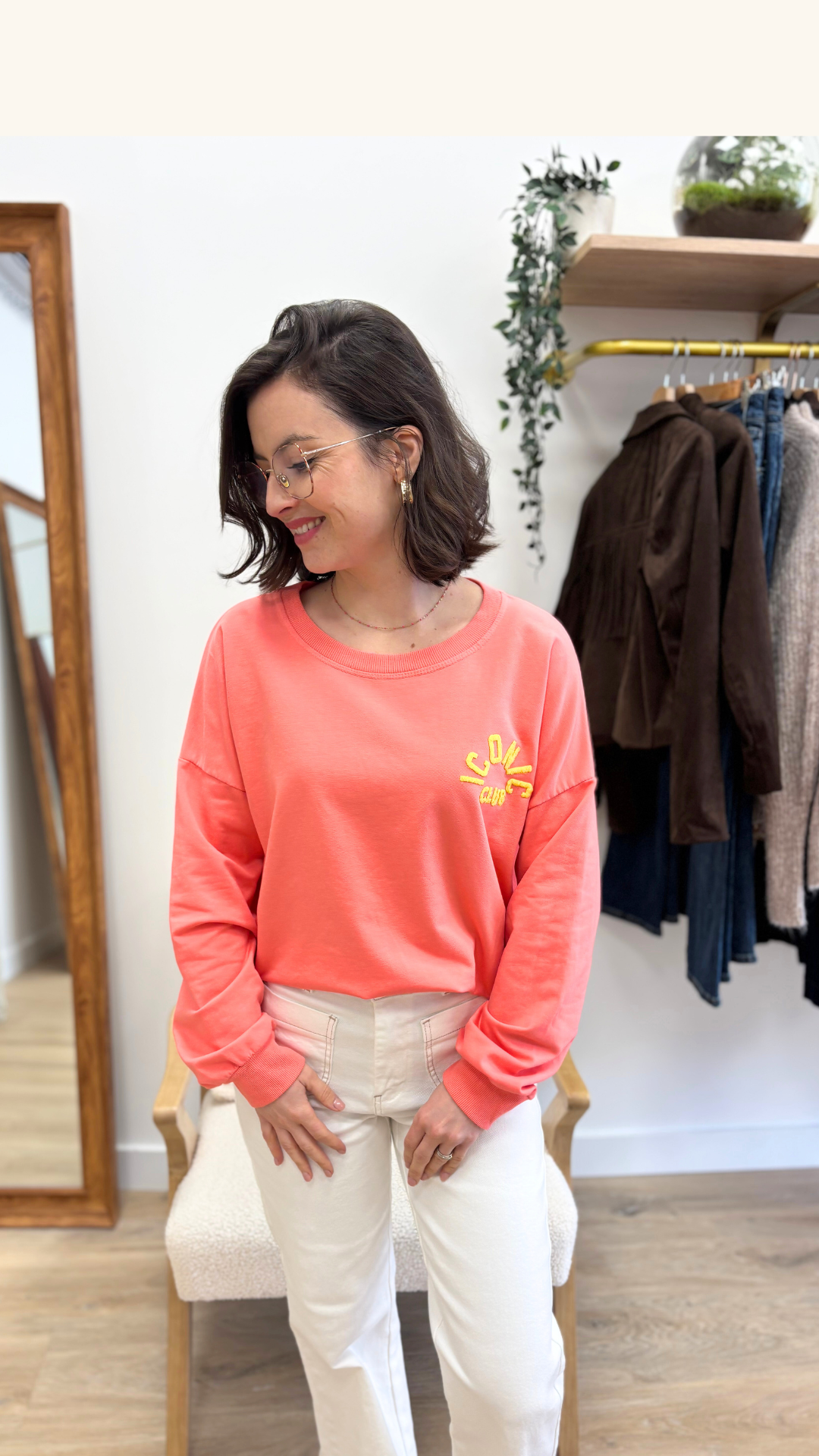 Sweat Iconic club corail