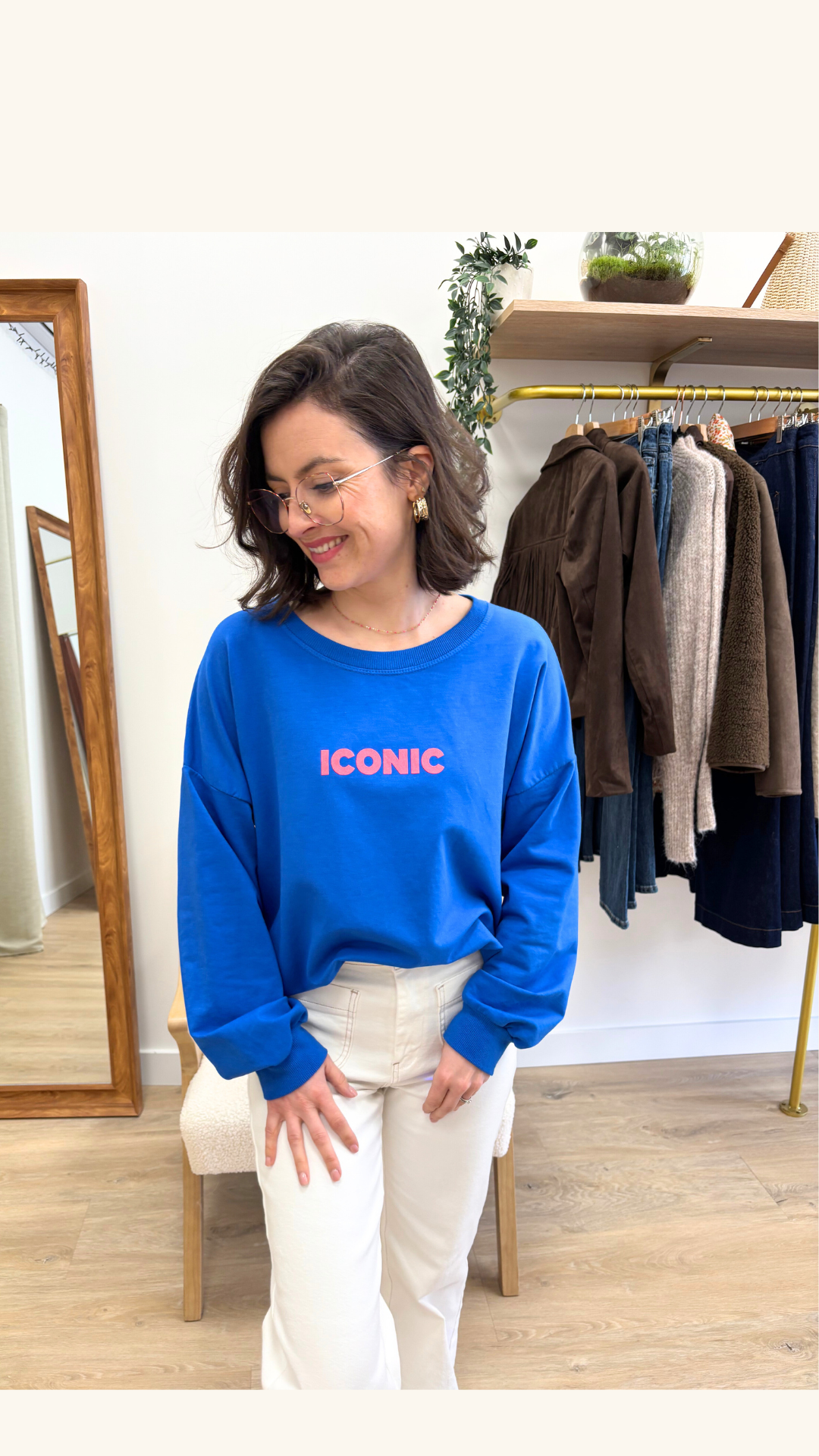 Sweat Iconic bleu