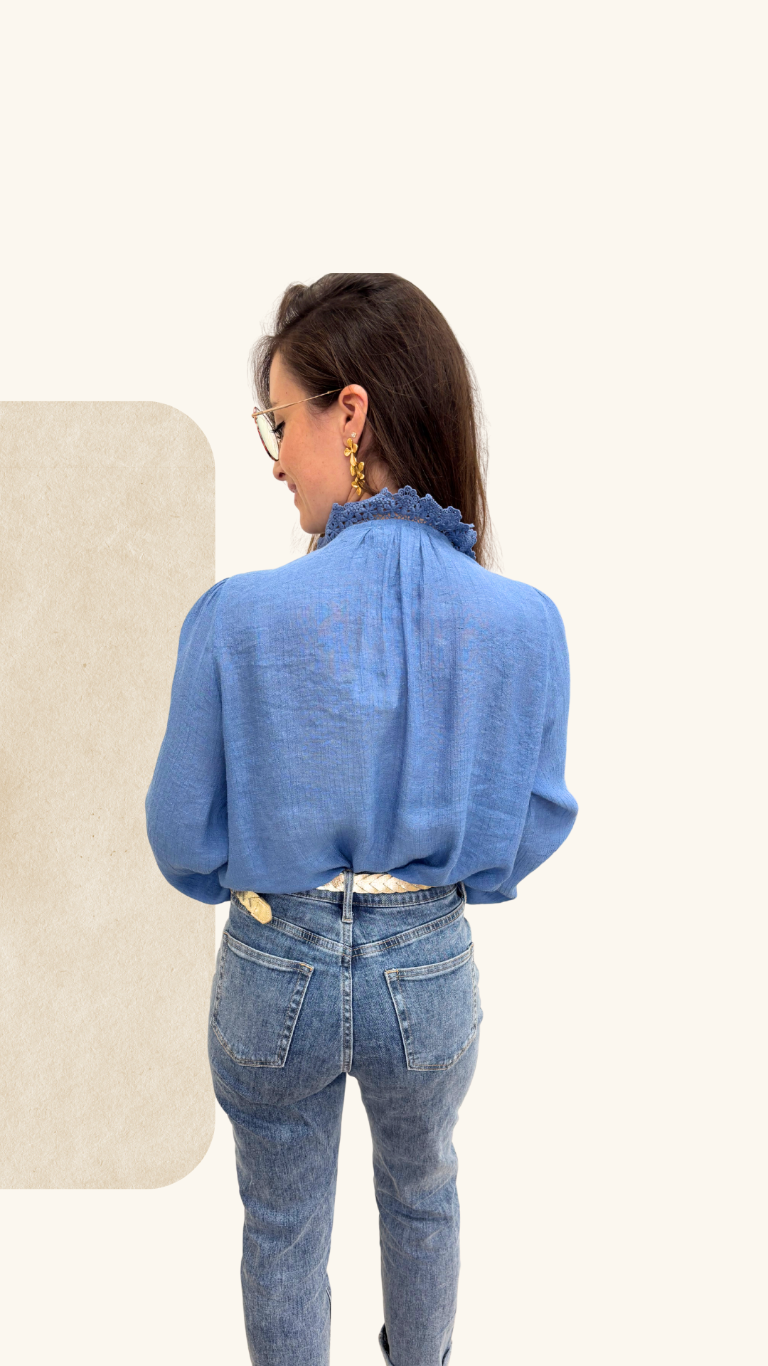 Chemise Madeleine bleue