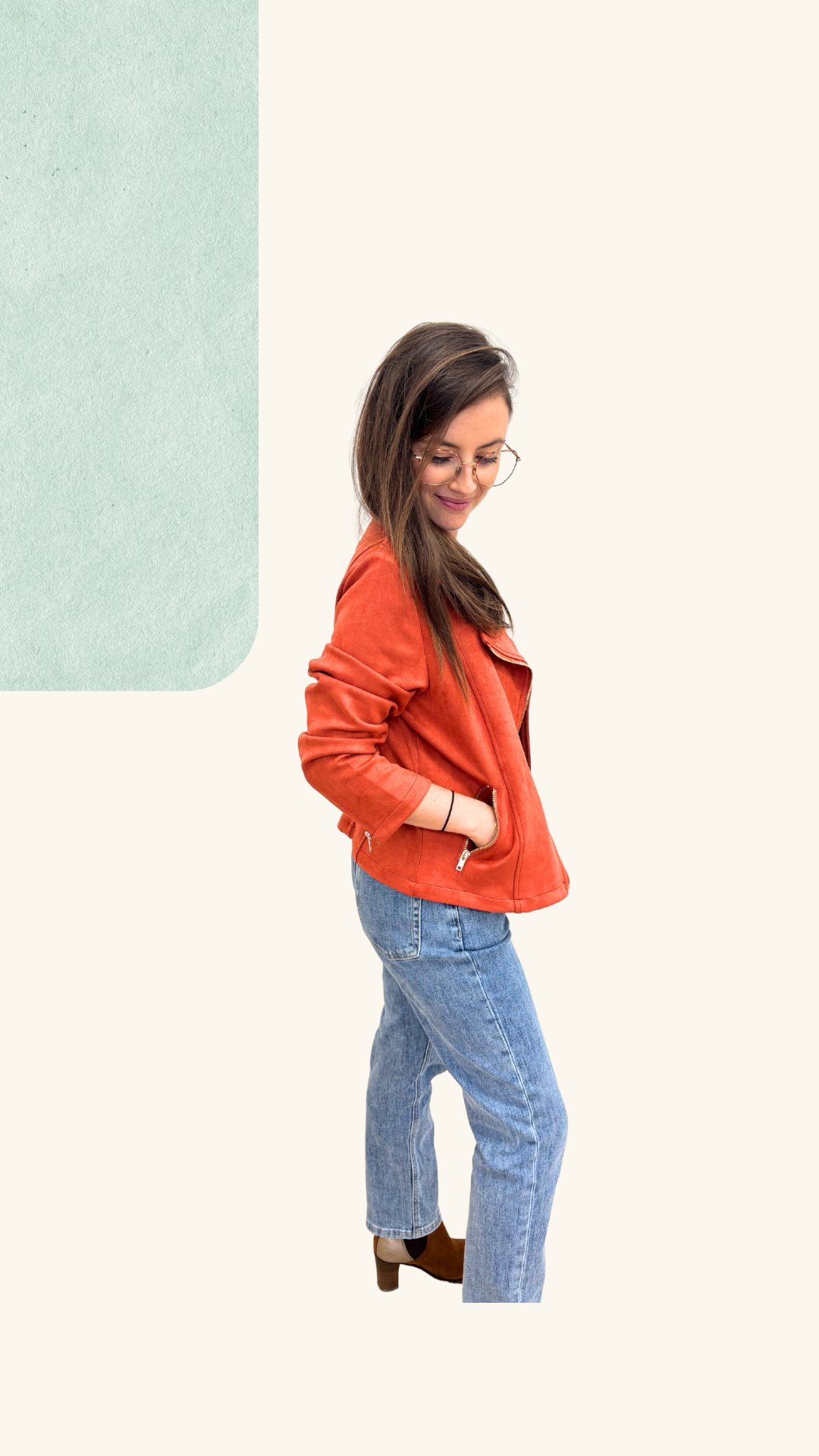 Veste courte Billie terracotta