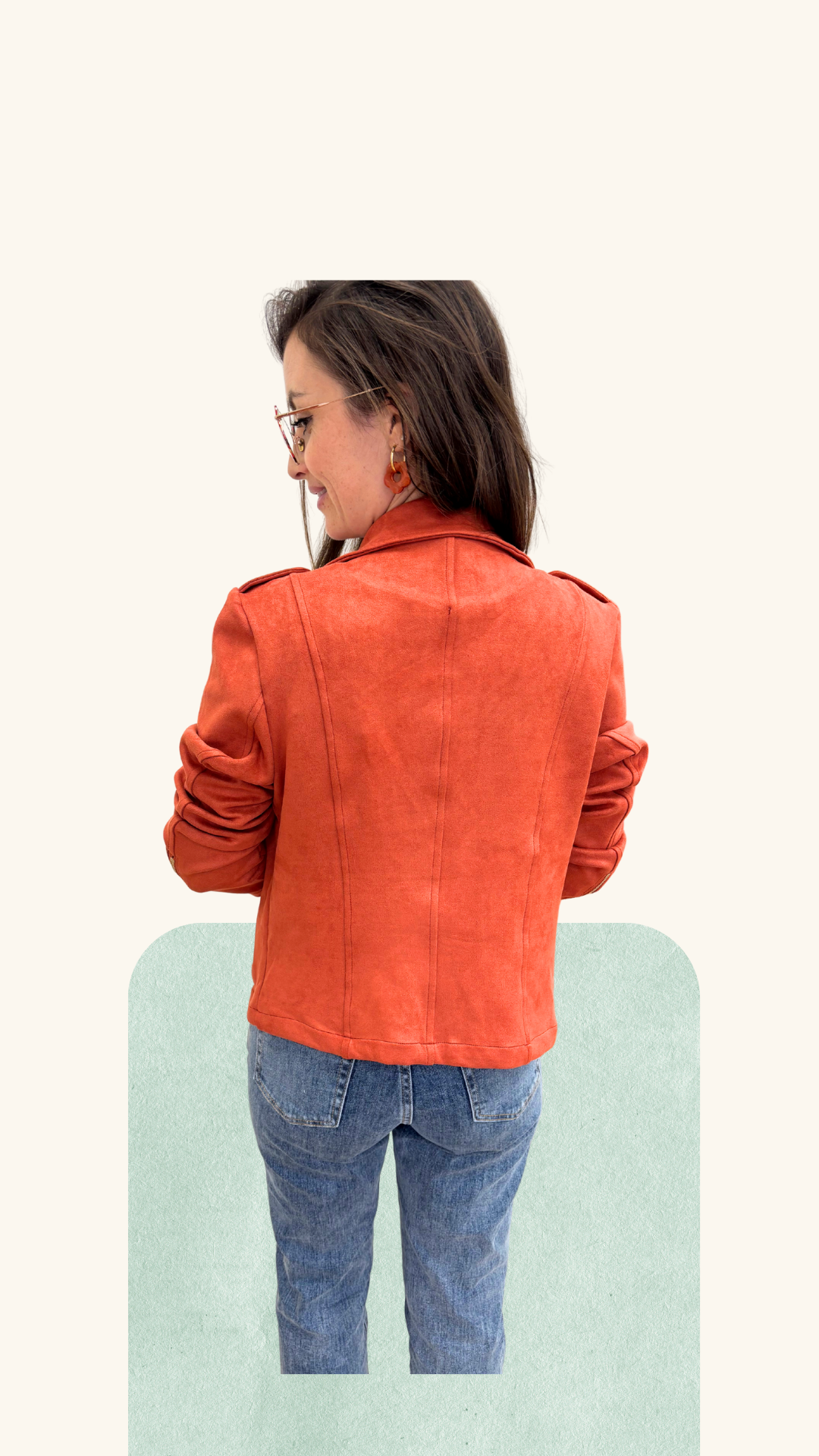 Veste courte Billie terracotta