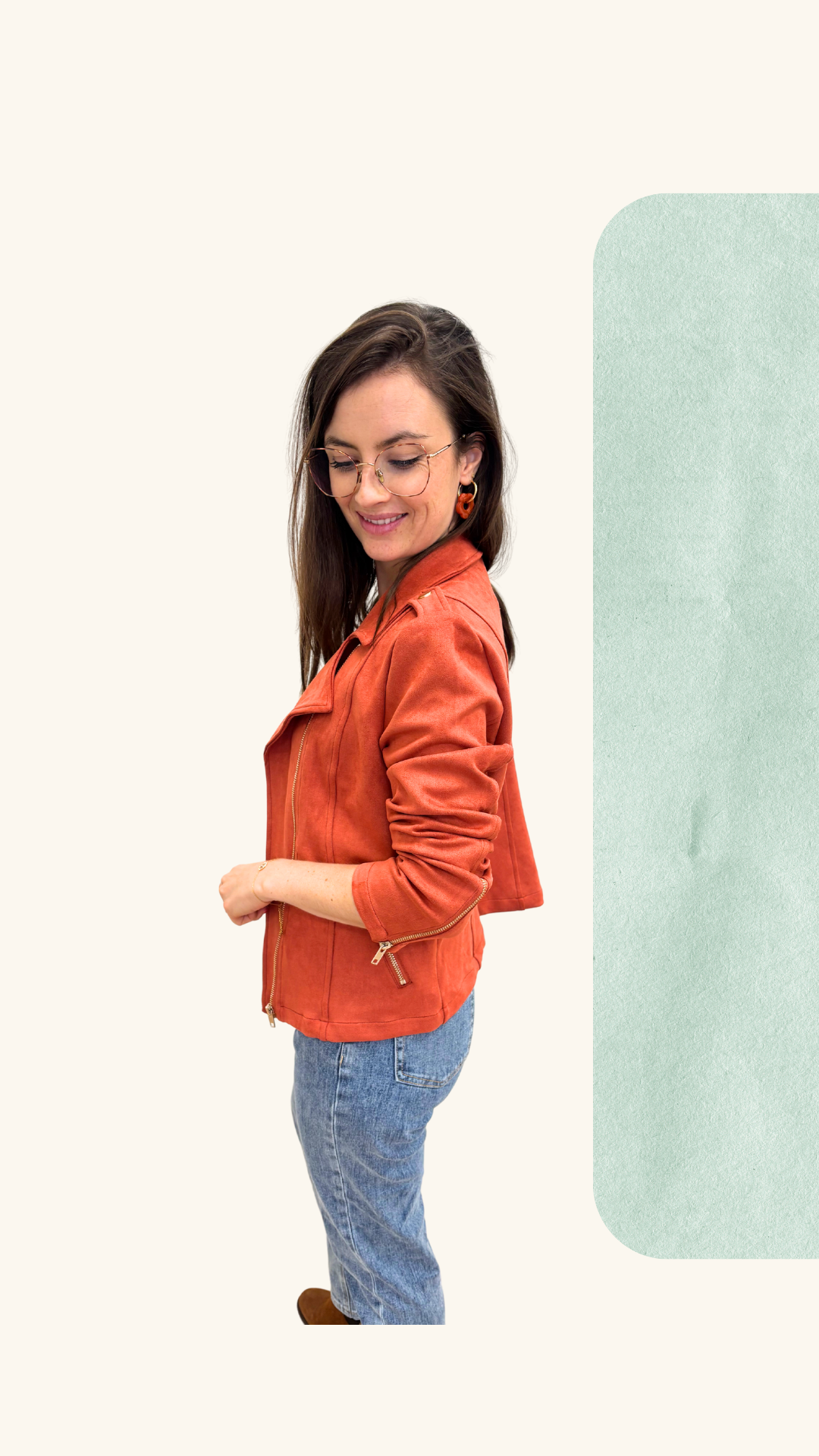 Veste courte Billie terracotta