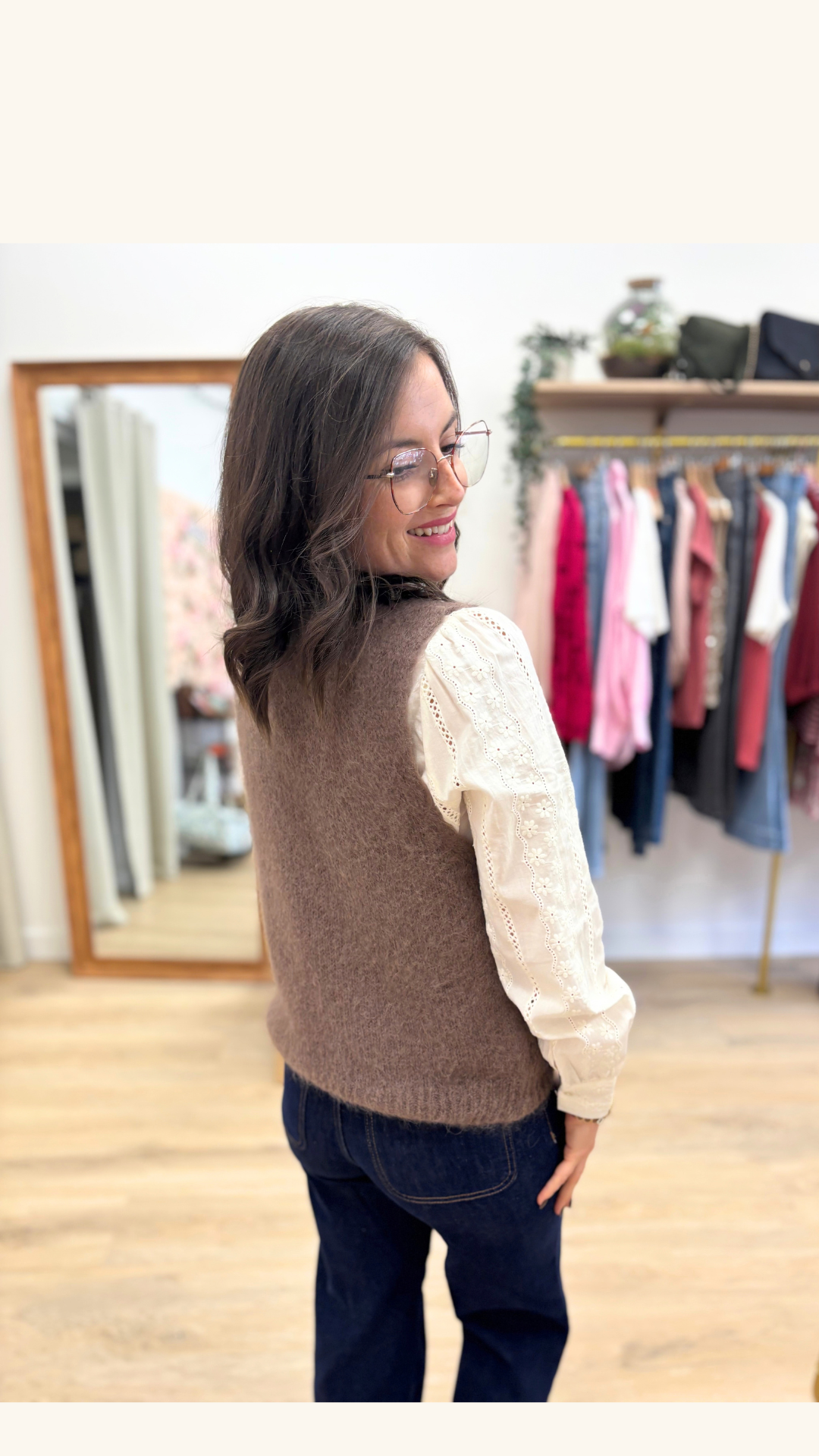 Pull Morgane taupe