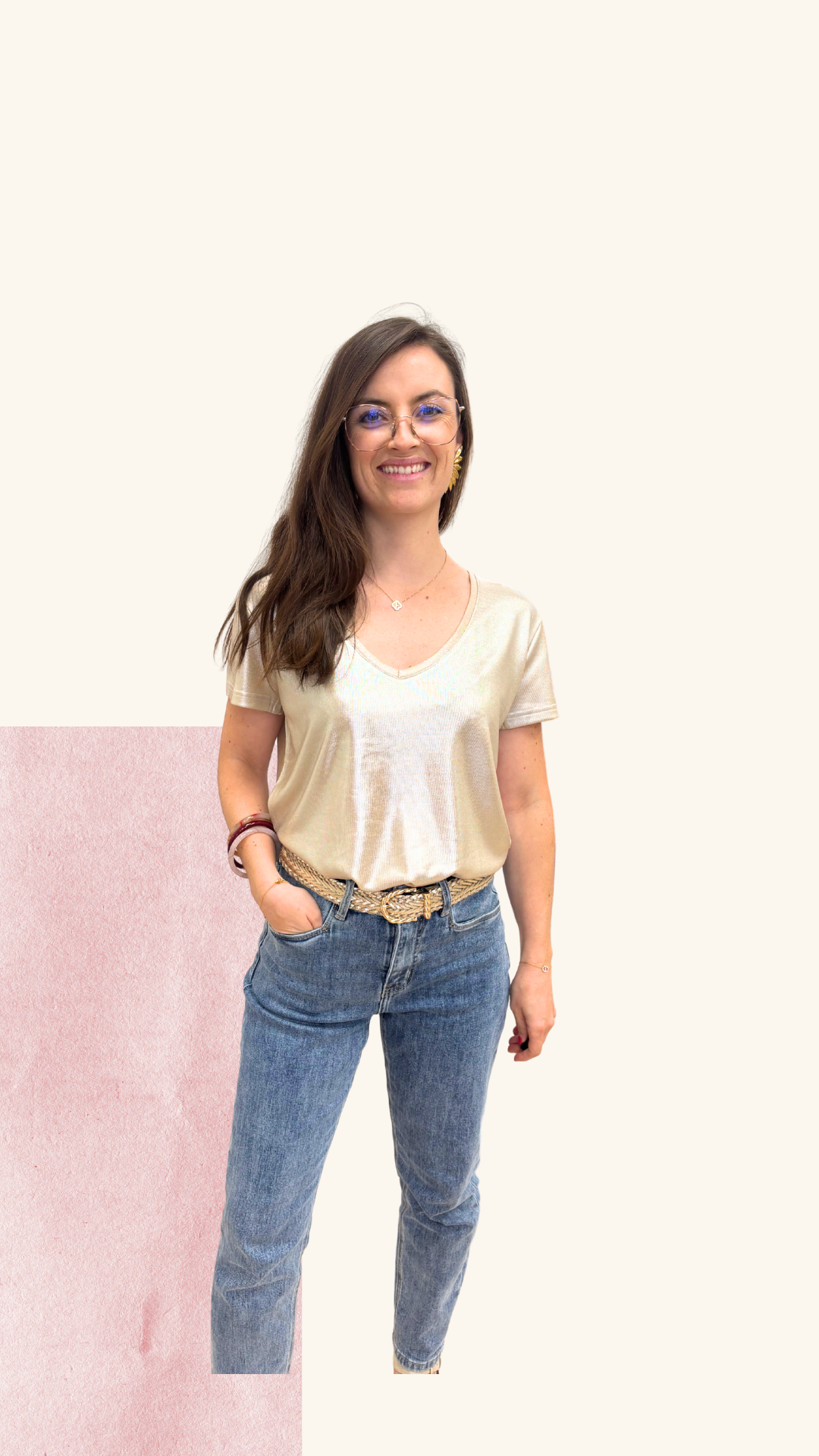 T-shirt Mattéo doré