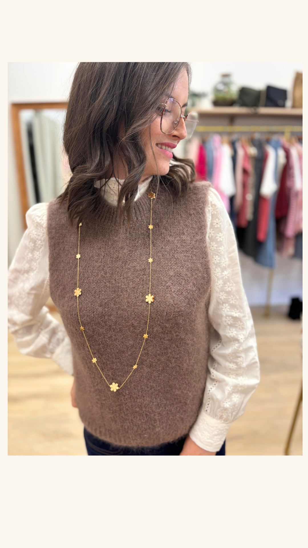 Pull Morgane taupe