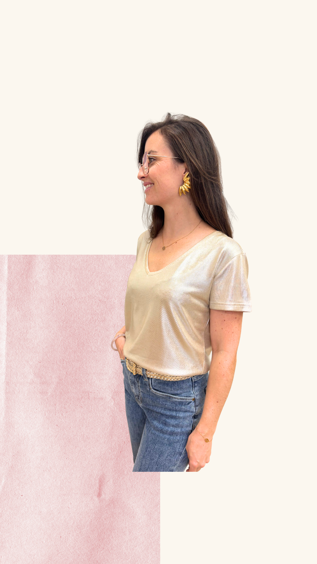 T-shirt Mattéo doré