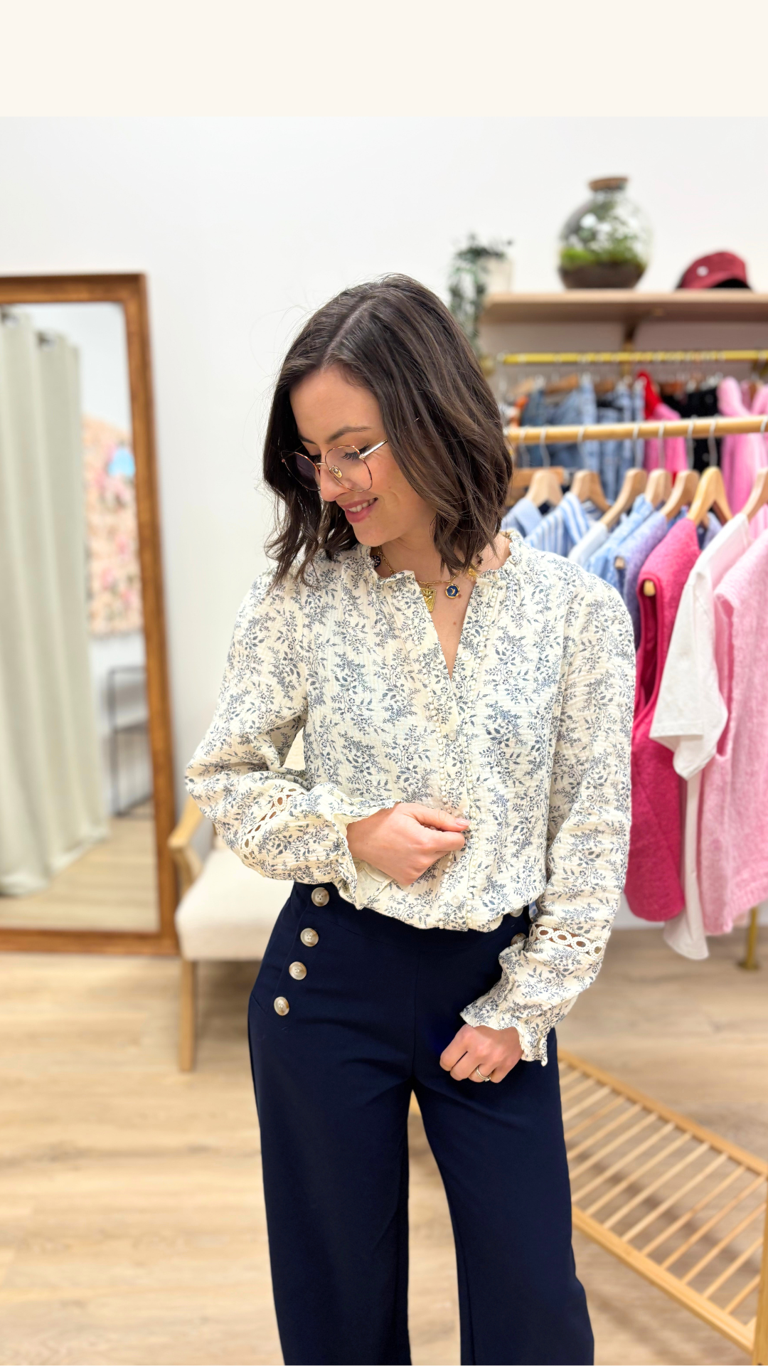 Chemise Isadora marine