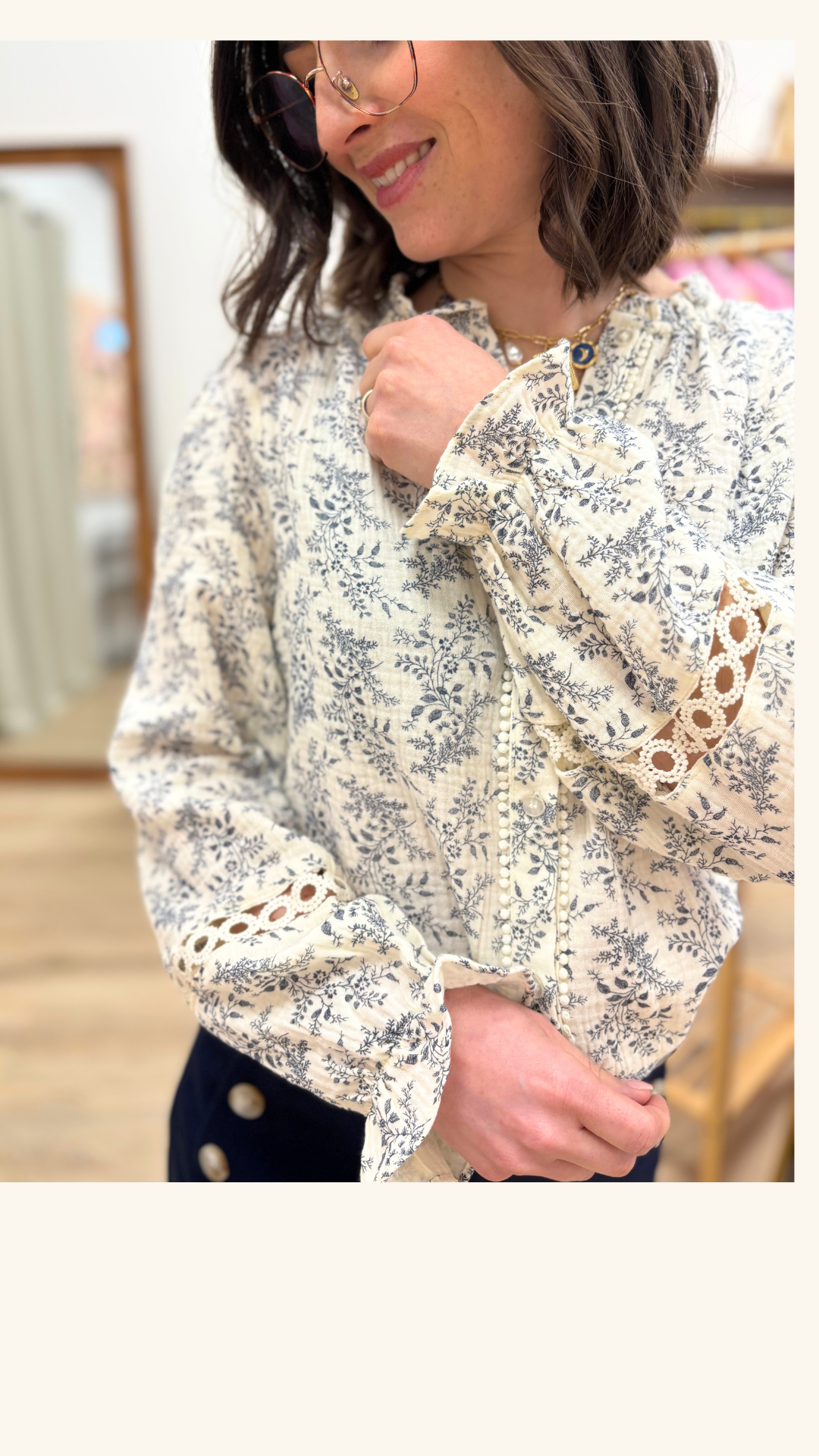 Chemise Isadora marine