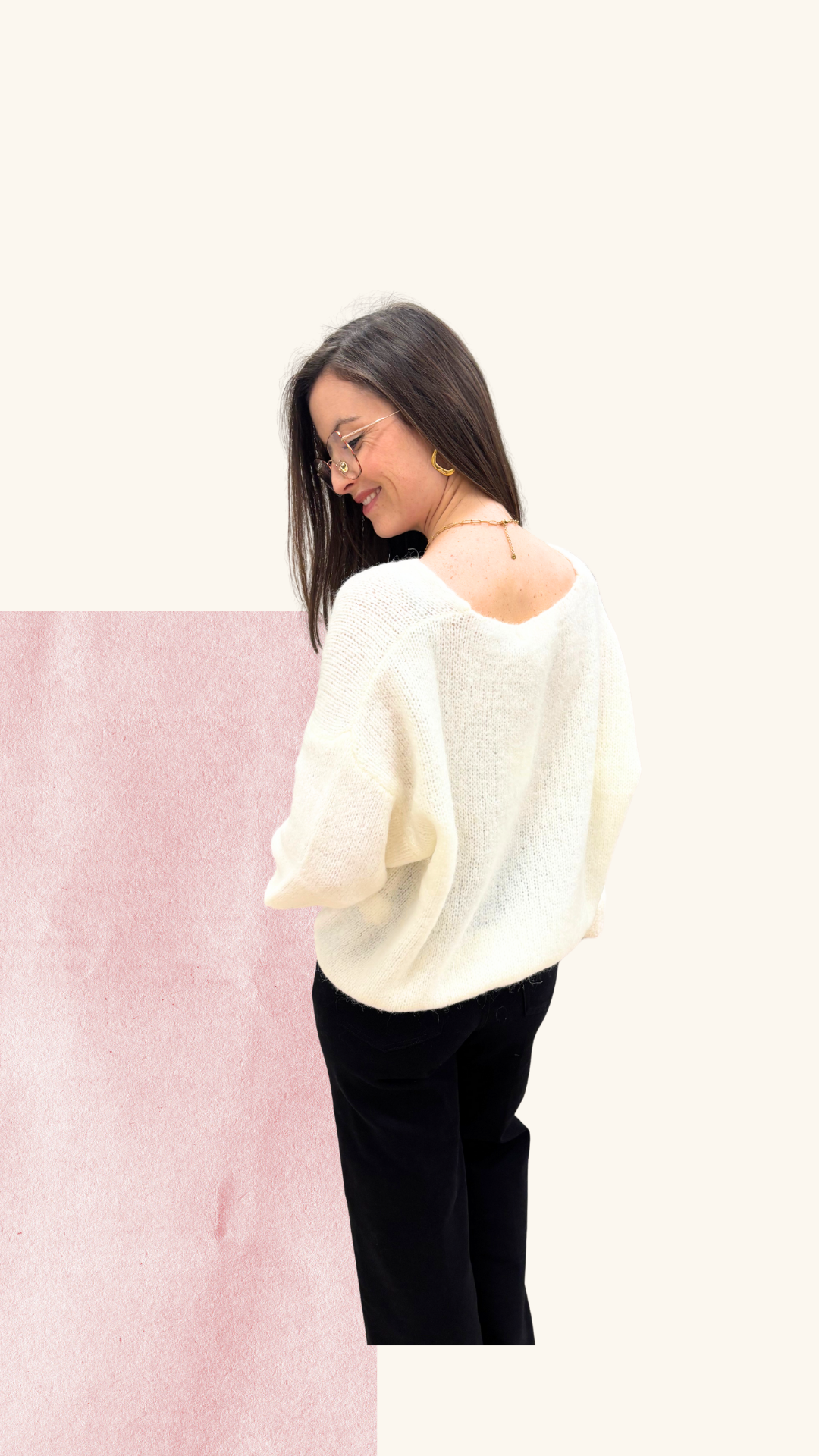 Maille Charlotte blanc Alpaga