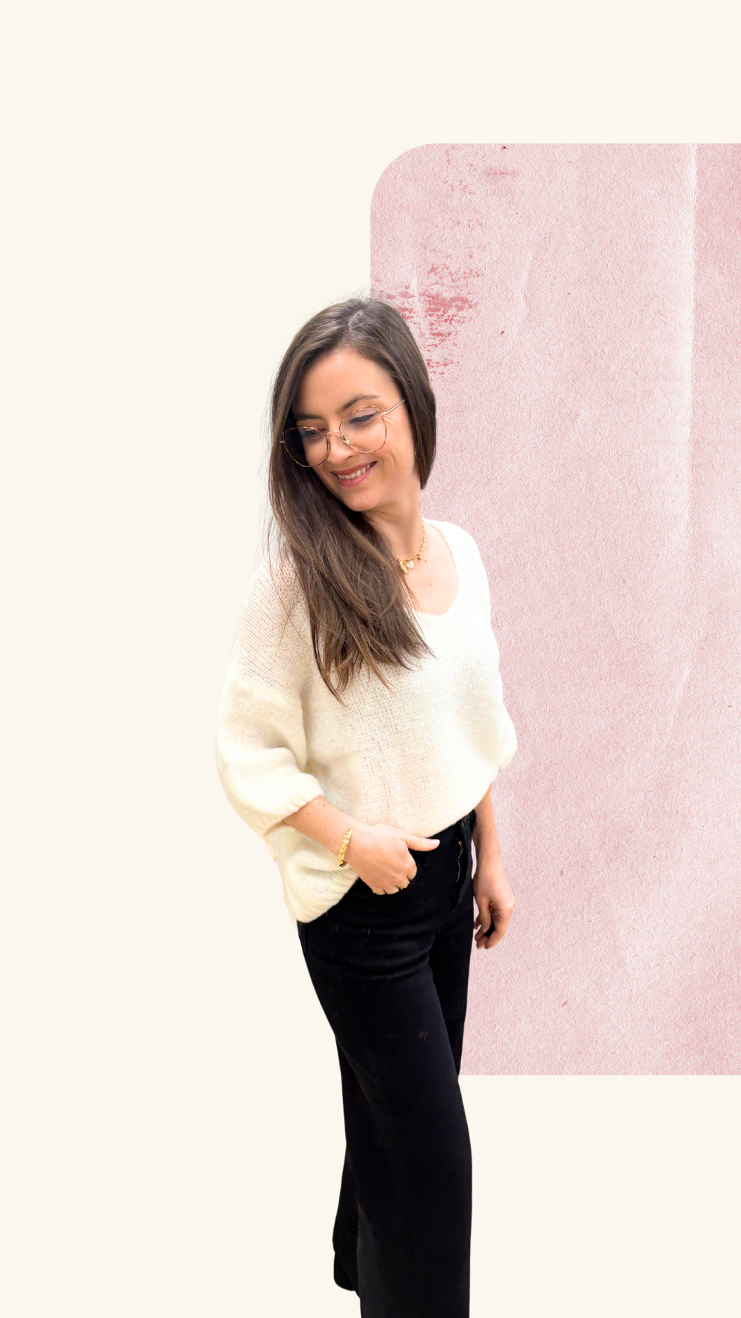 Maille Charlotte blanc Alpaga