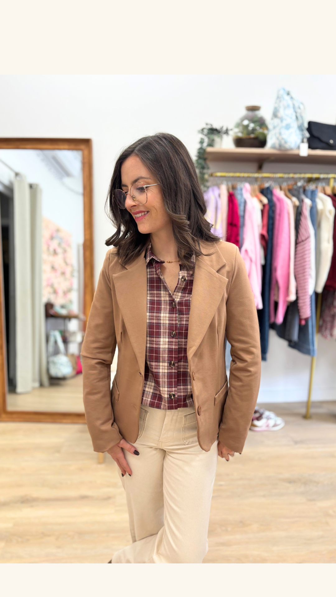 Veste courte Quitterie camel