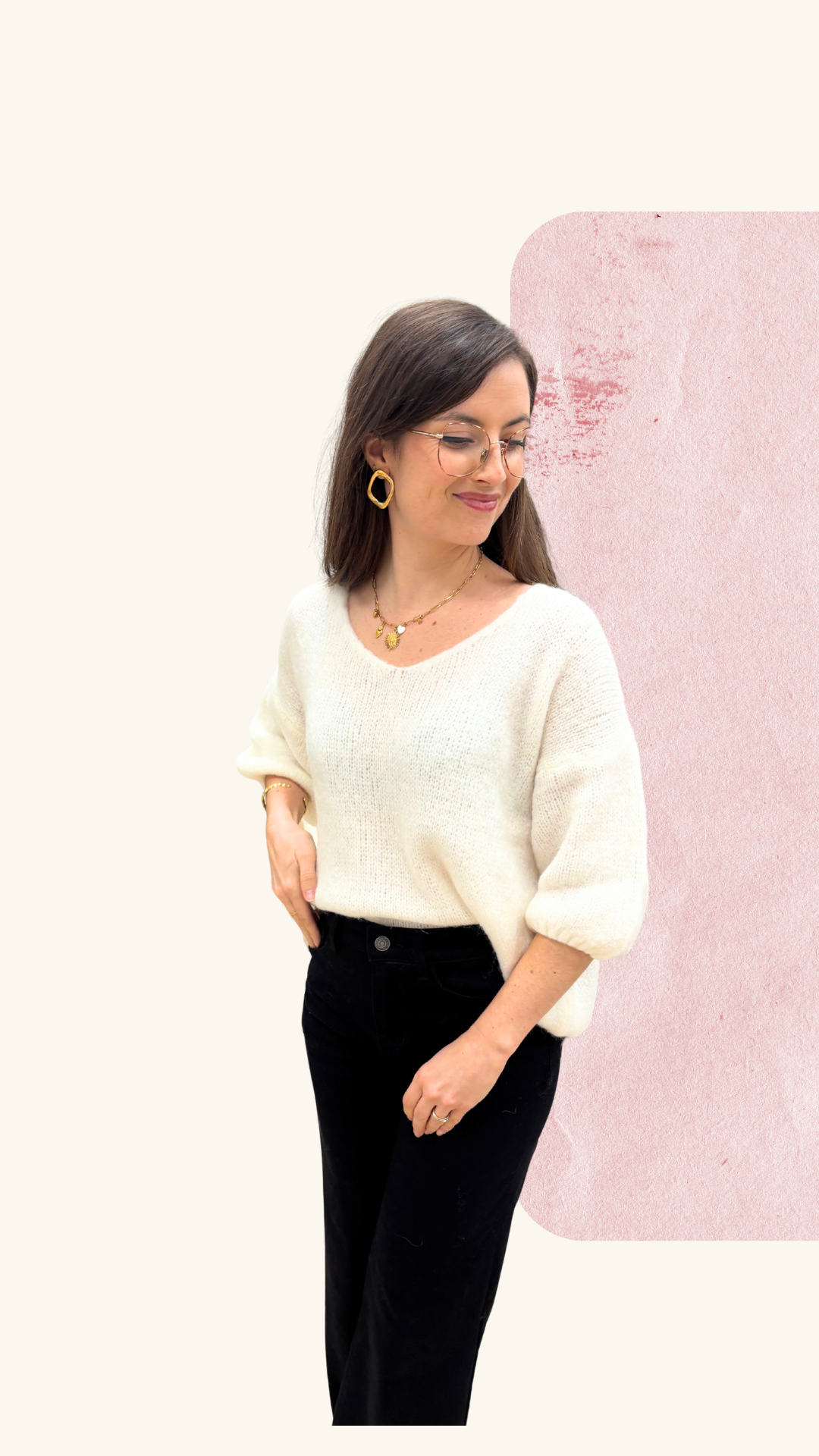 Maille Charlotte blanc Alpaga