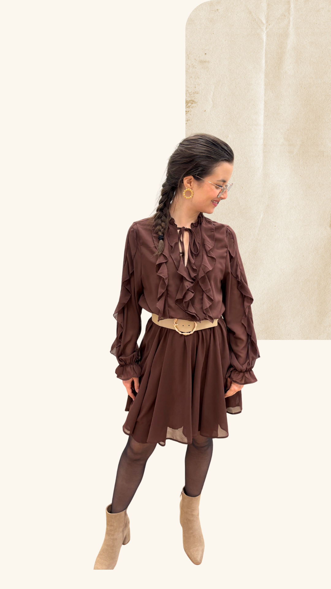 Robe Charlize chocolat