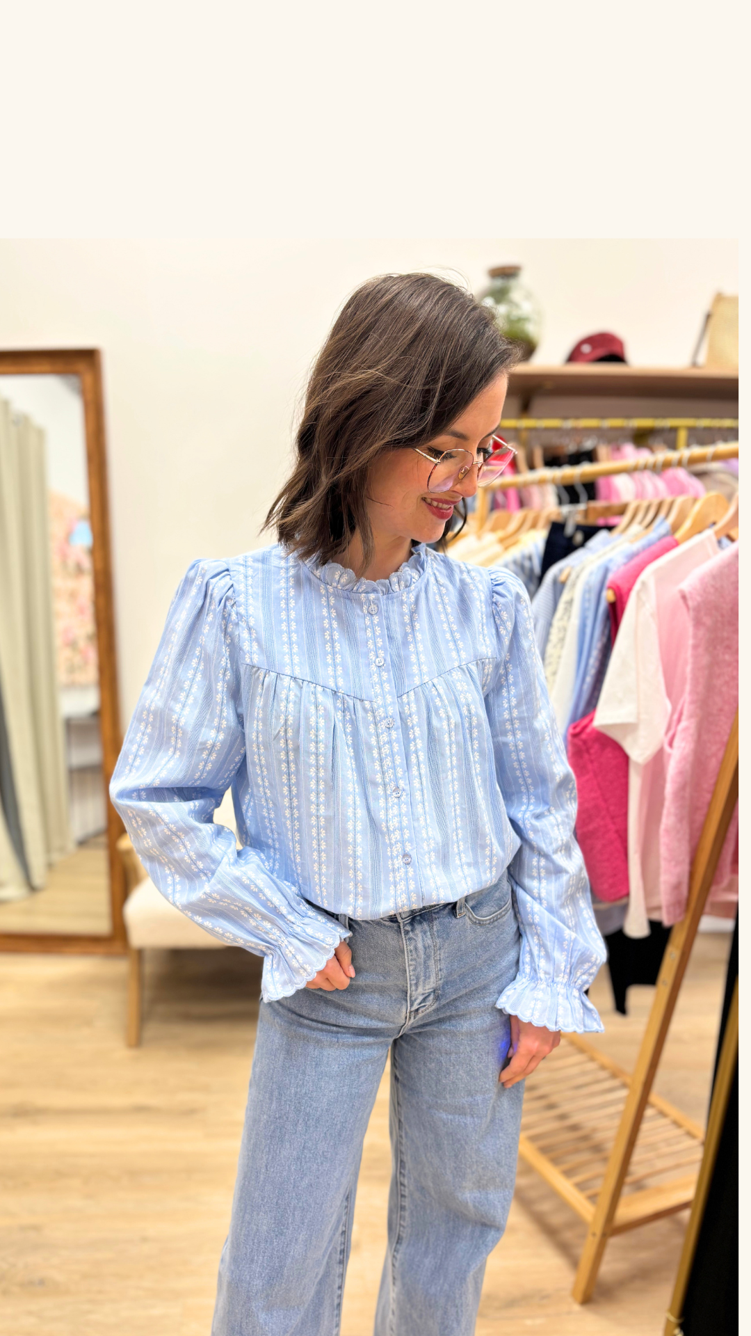 Chemise Célia bleu