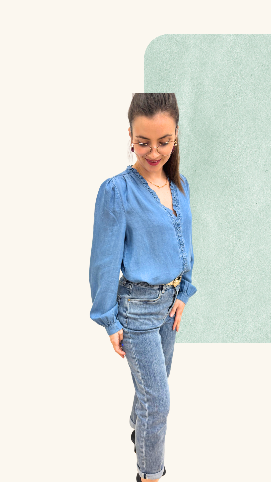 Chemise Bérénice bleue