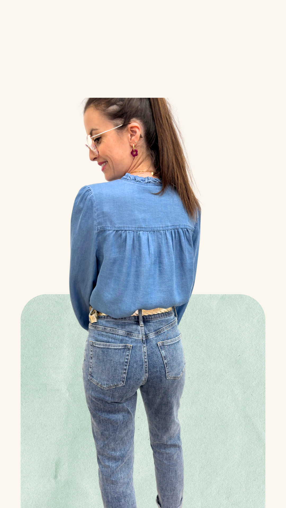 Chemise Bérénice bleue