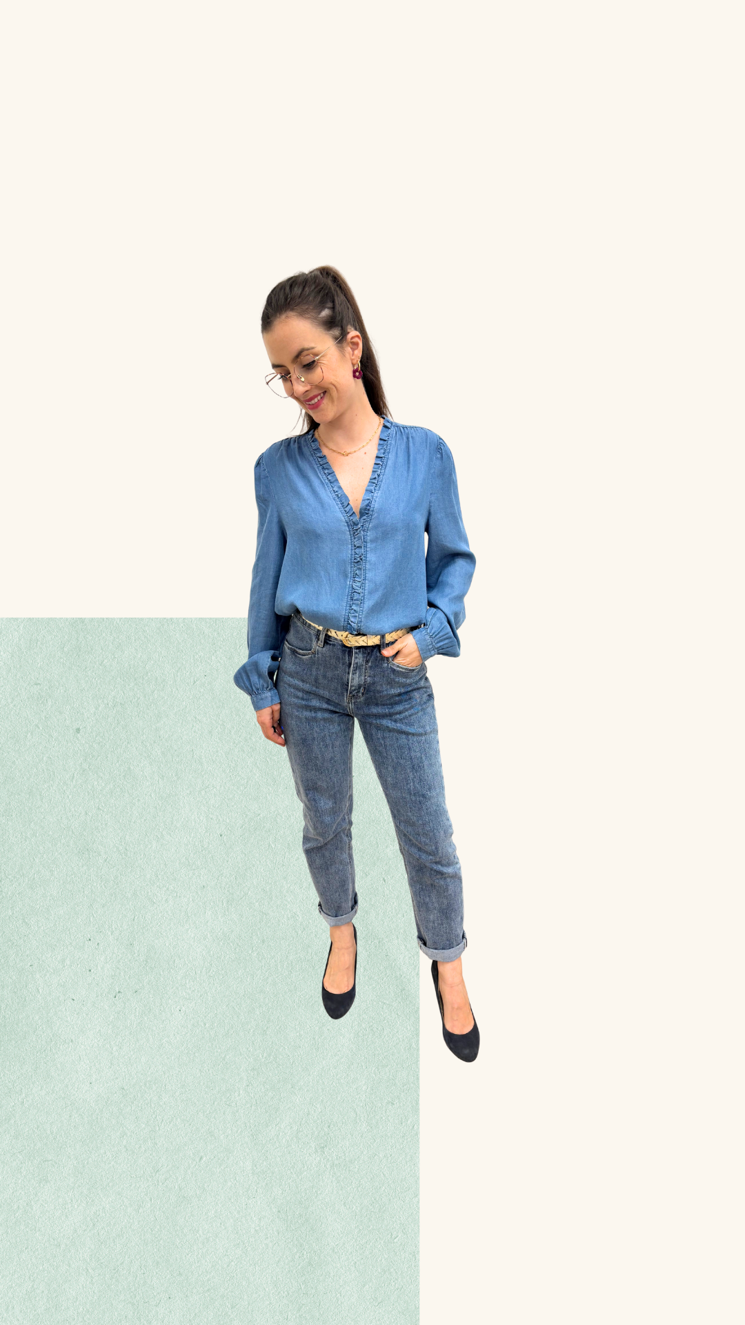 Chemise Bérénice bleue