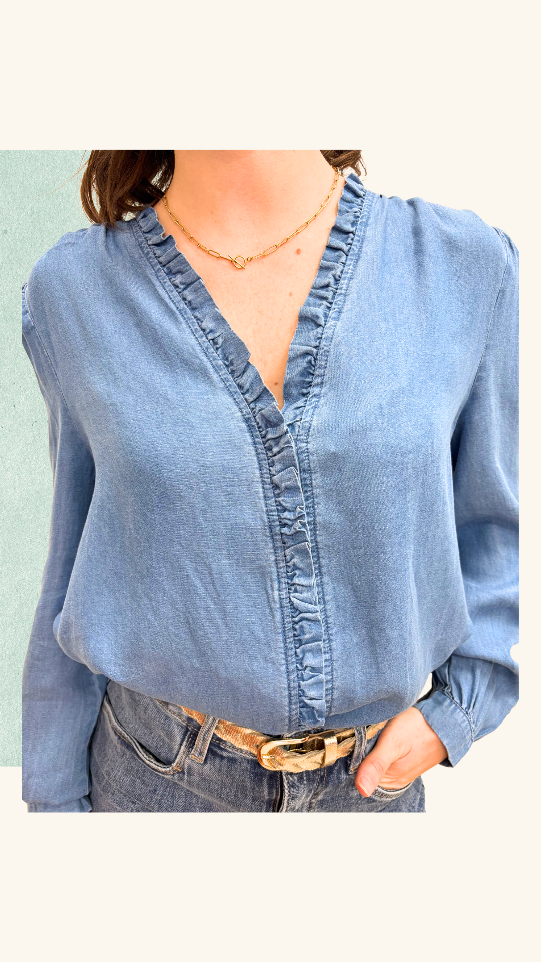 Chemise Bérénice bleue