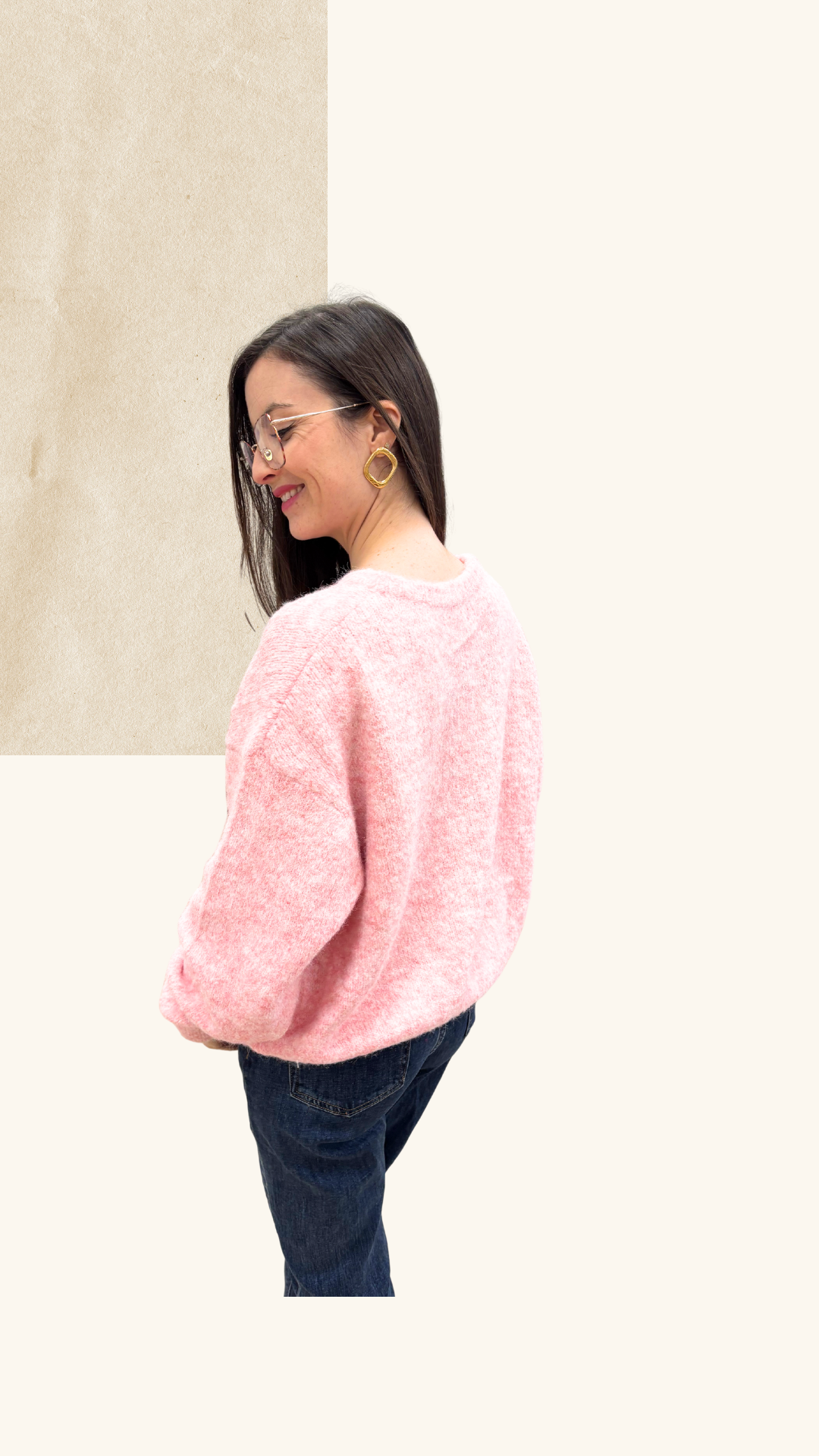 Gilet Thelma rose pâle