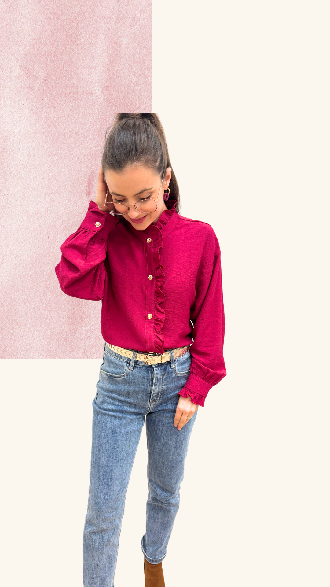 Chemise Capucine fuschia