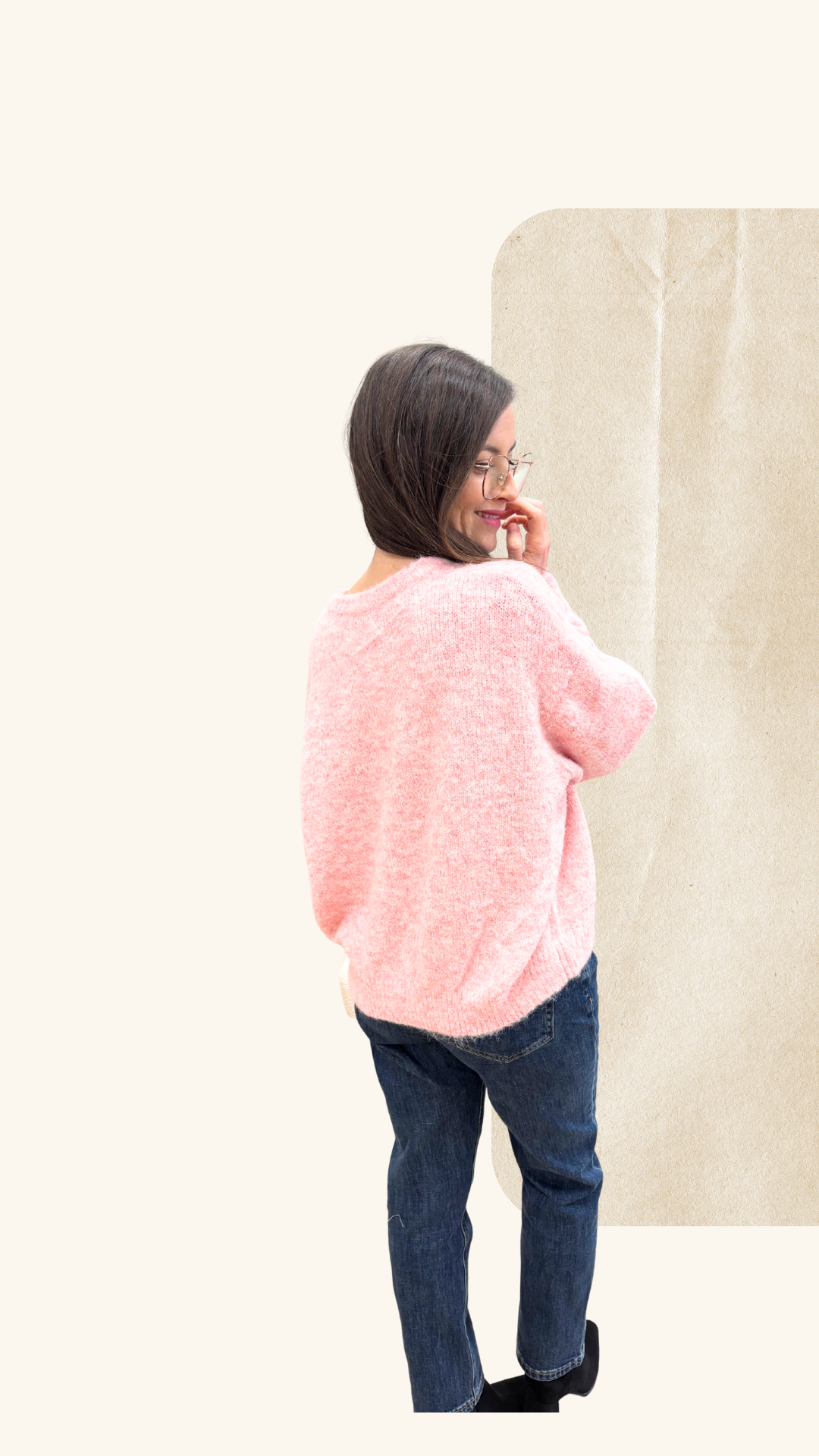 Gilet Thelma rose pâle