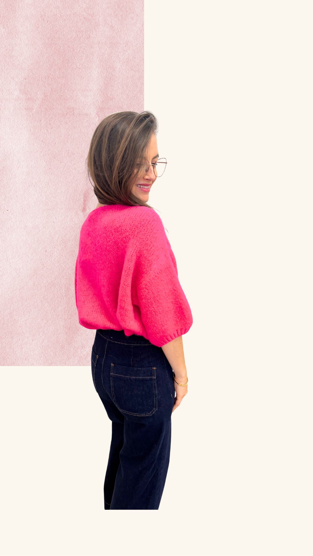 Maille Charlotte fuchsia Alpaga