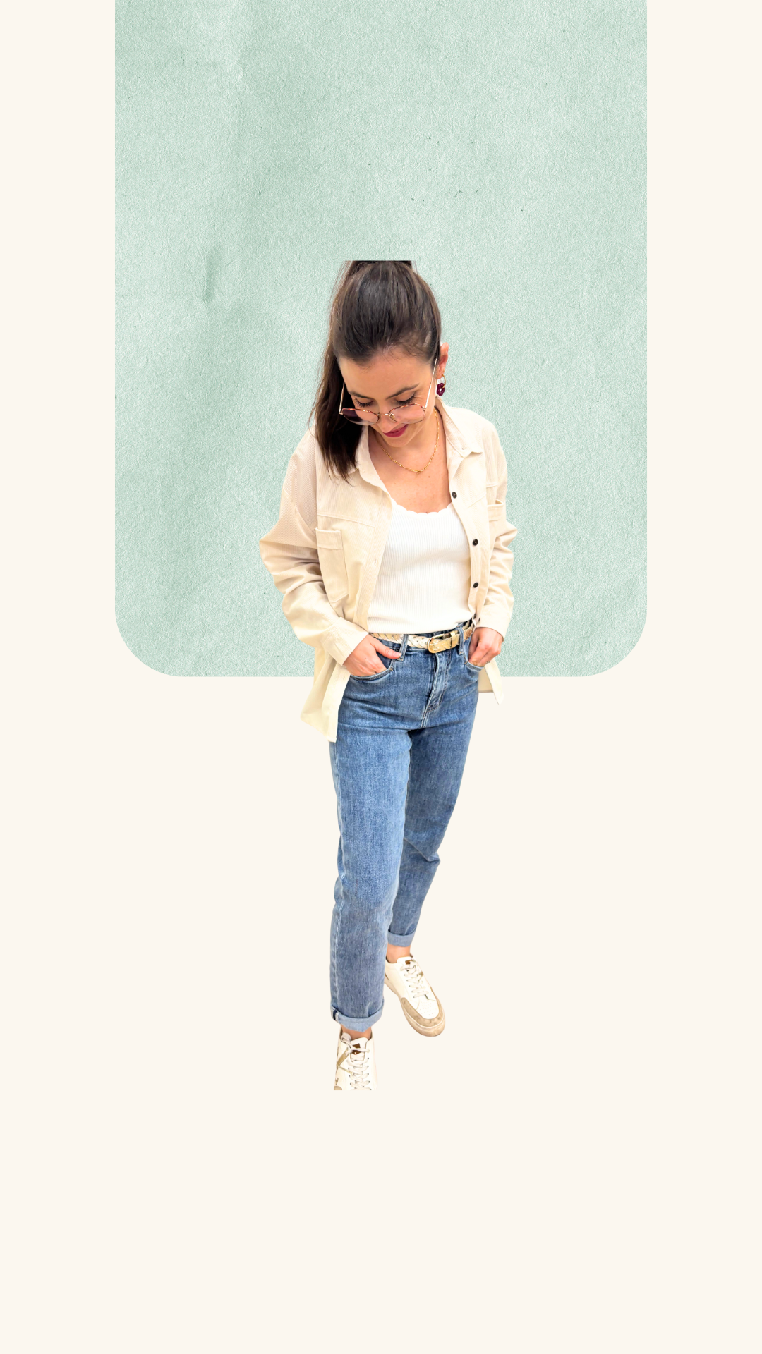 Chemise Lana velours crème