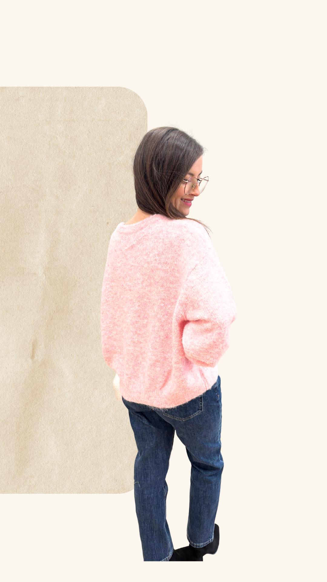 Gilet Thelma rose pâle