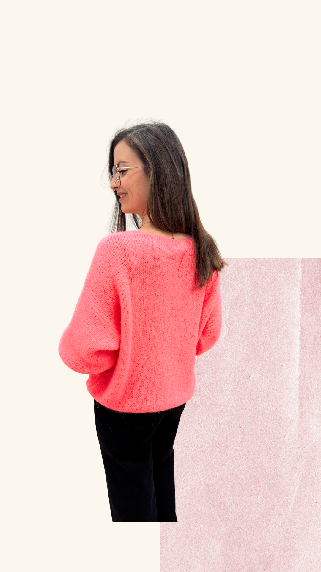 Maille Charlotte corail Alpaga