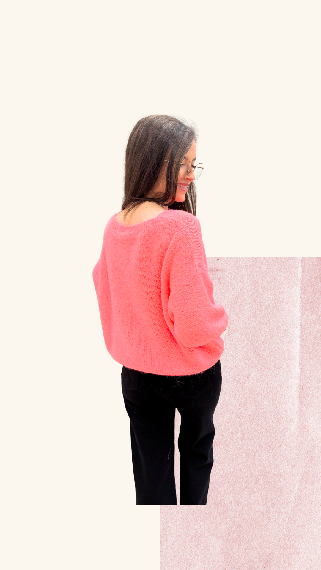 Maille Charlotte corail Alpaga