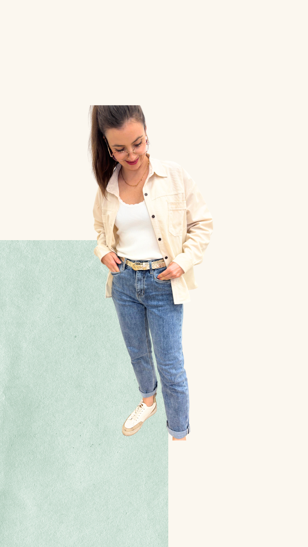 Chemise Lana velours crème