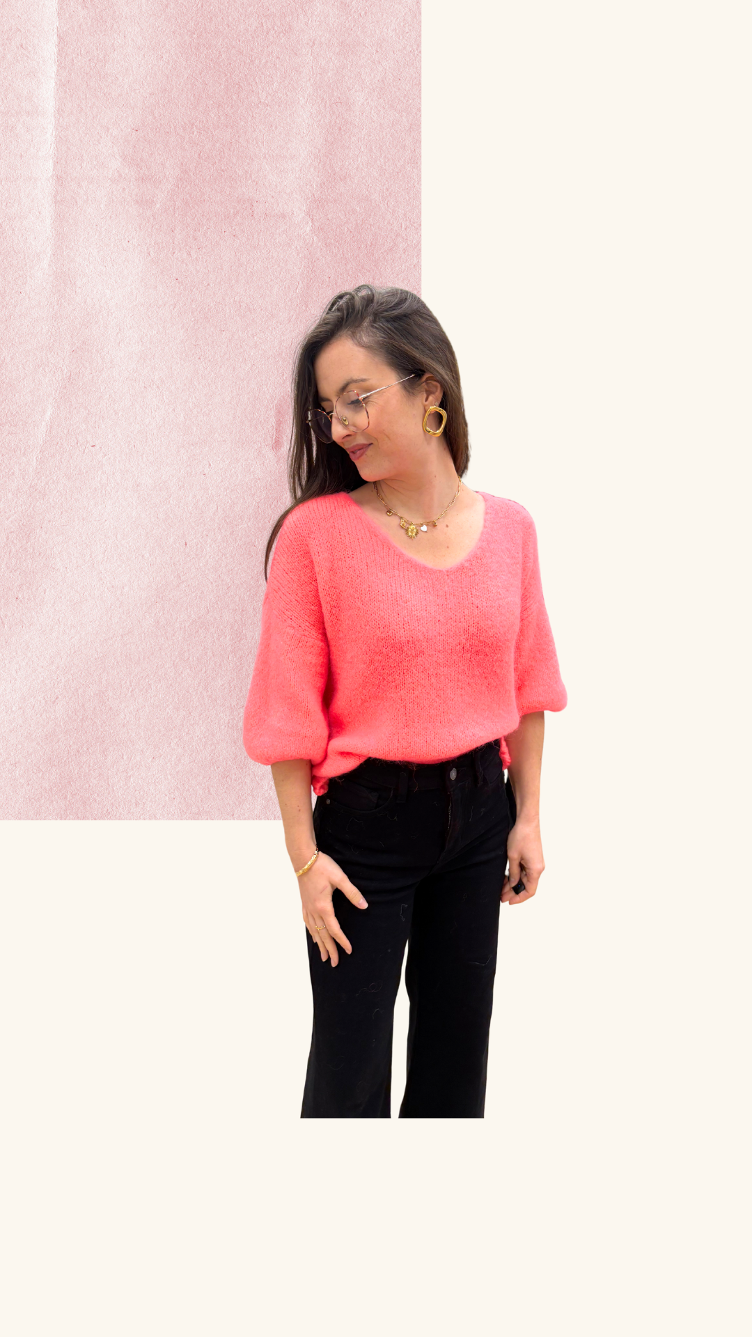 Maille Charlotte corail Alpaga