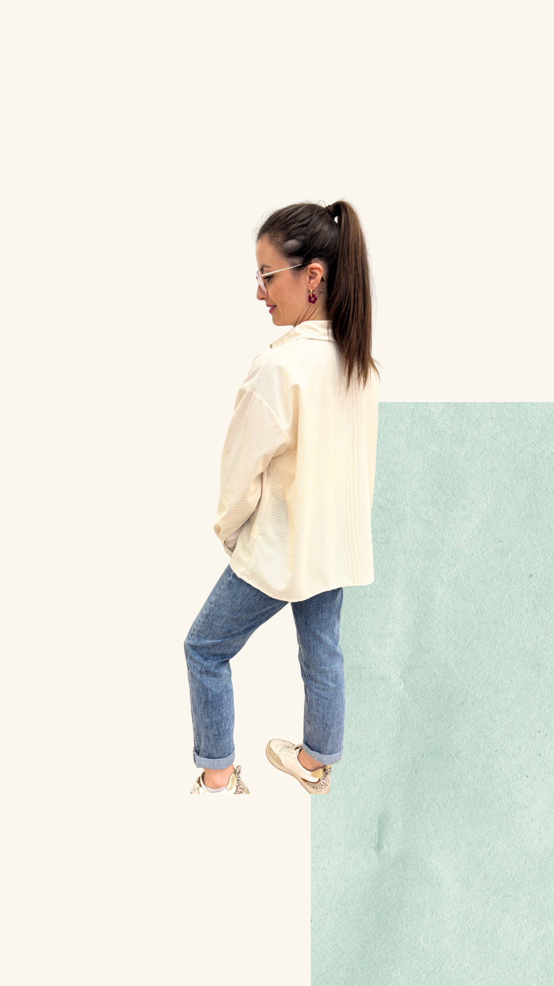 Chemise Lana velours crème