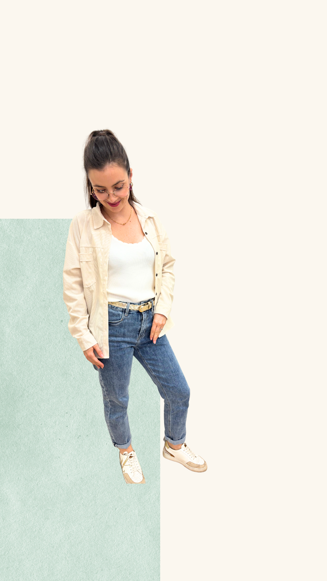 Chemise Lana velours crème