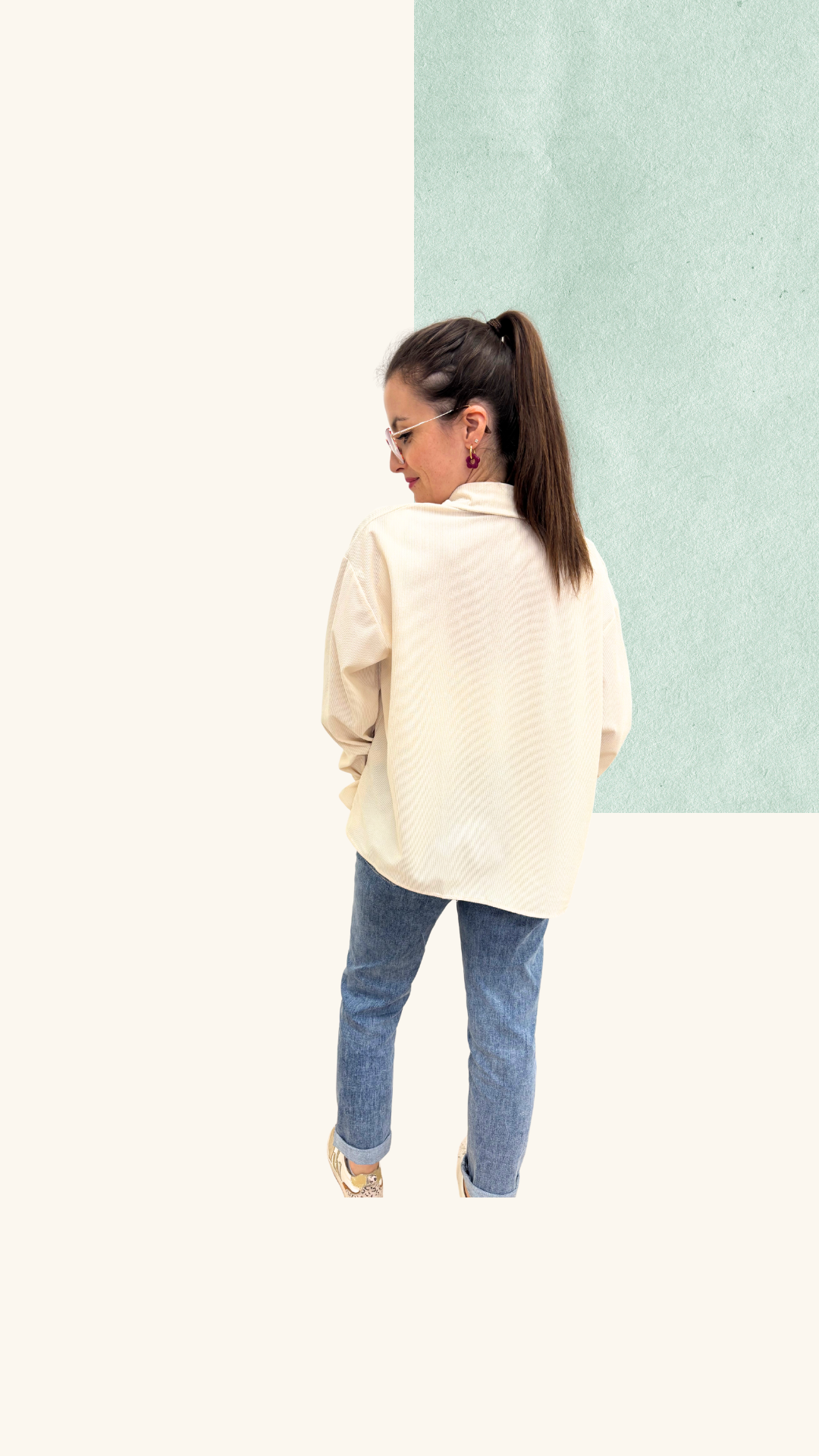 Chemise Lana velours crème