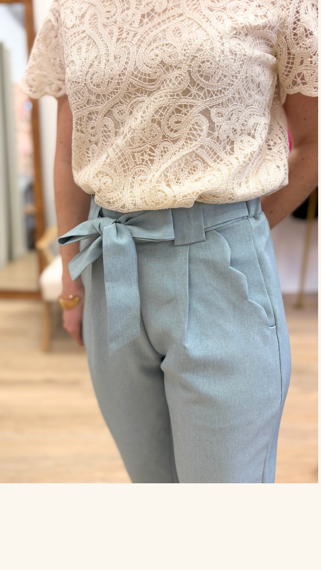 Pantalon Gabriel bleu ciel