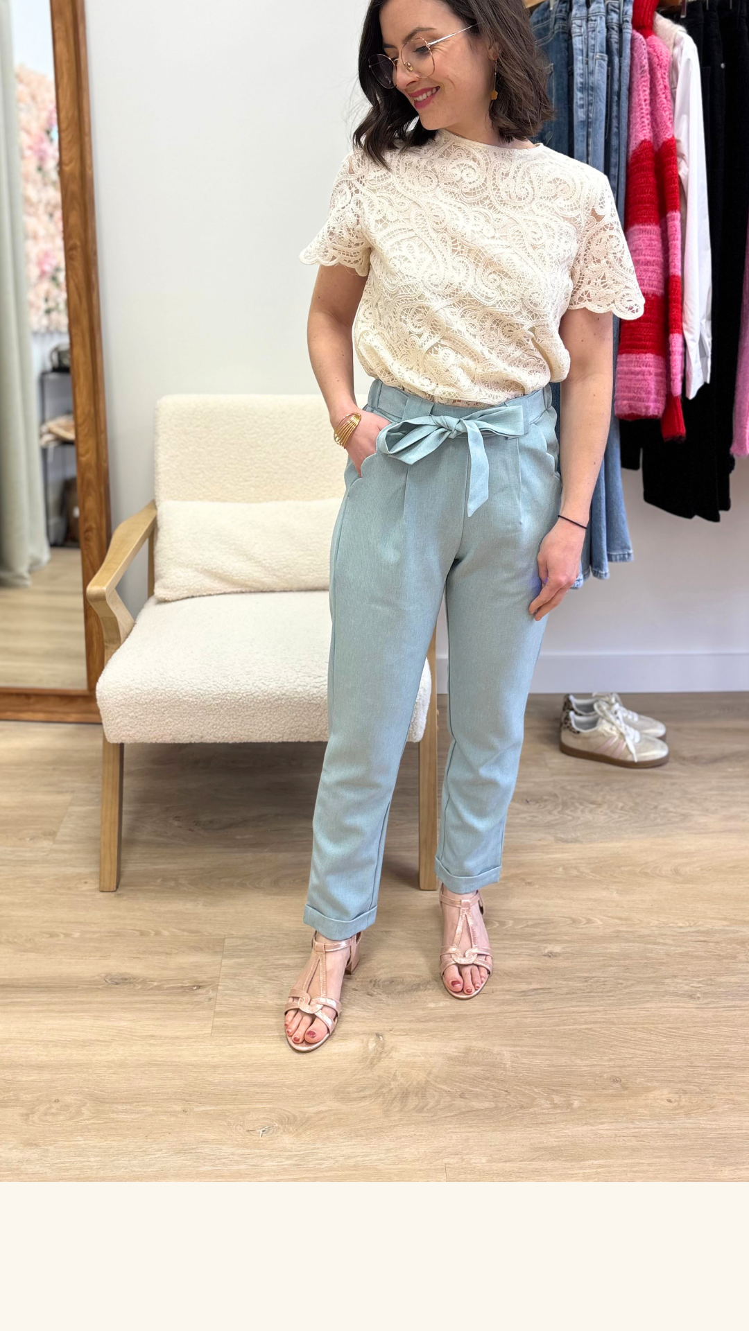 Pantalon Gabriel bleu ciel