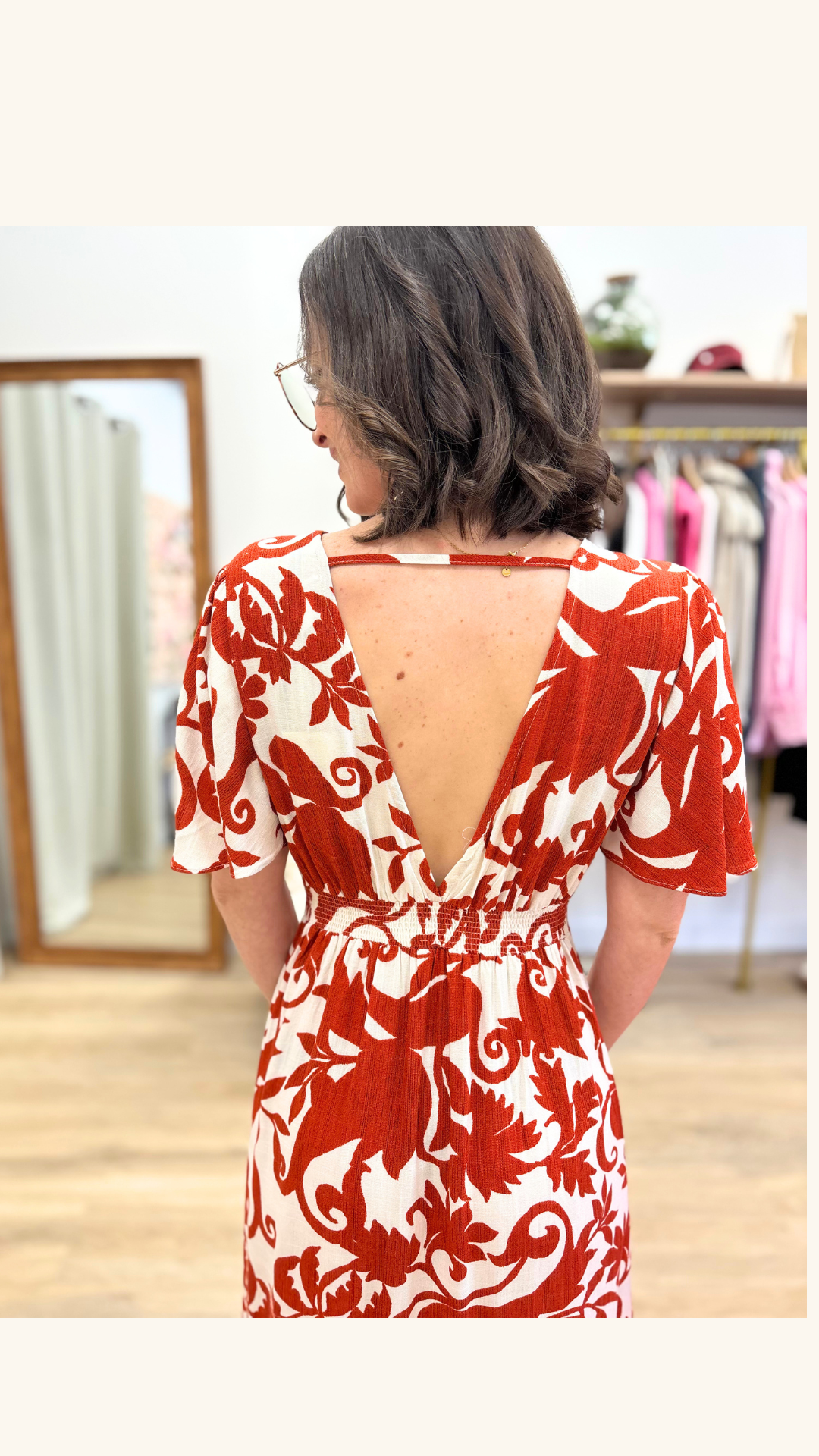 Robe longue Céline terracotta