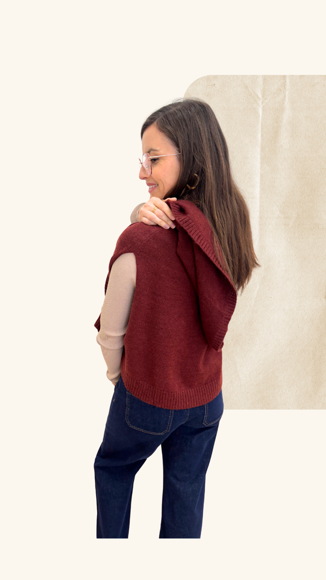 Cape Léonie bordeaux laine