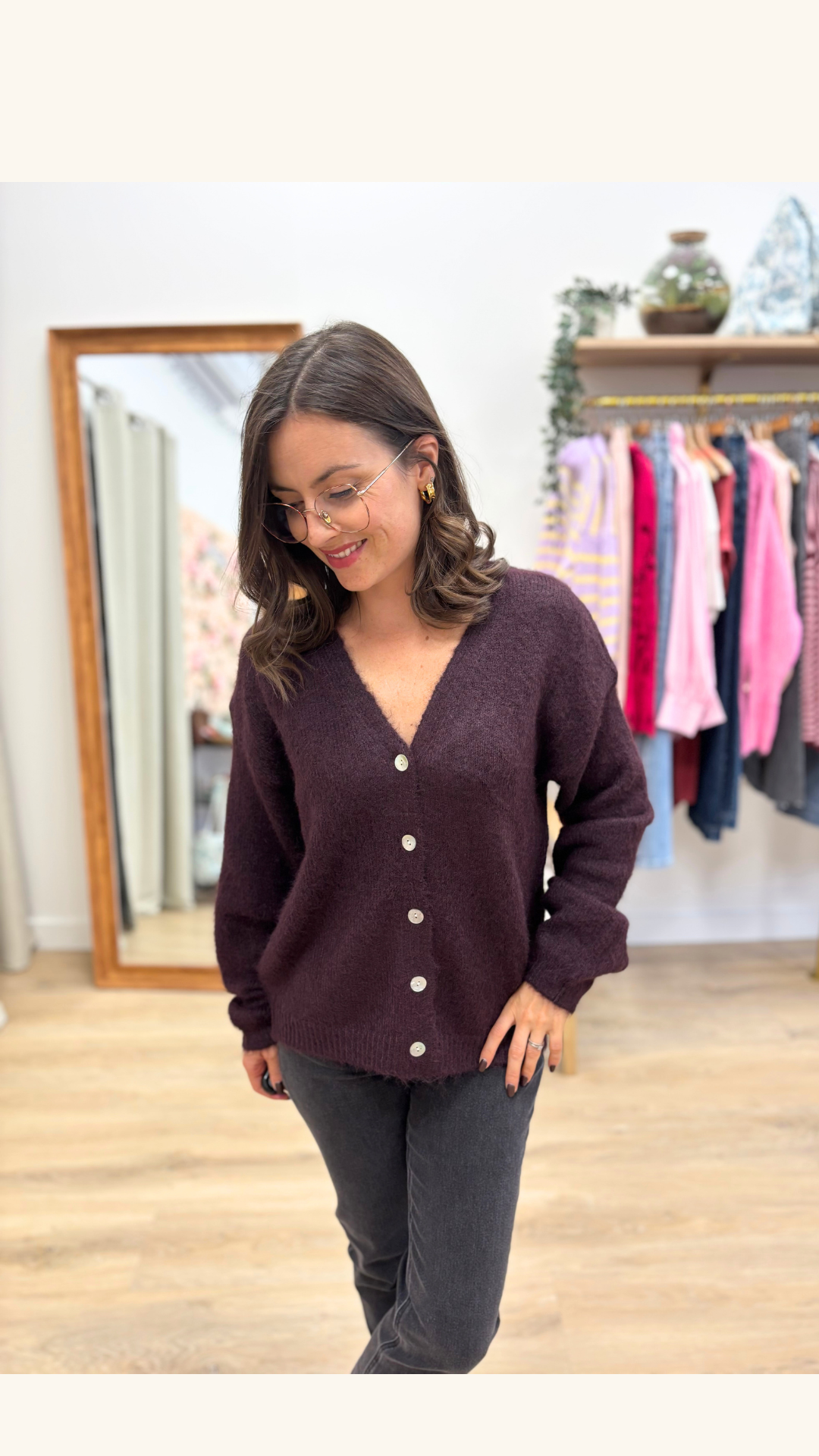 Gilet Adeline bordeaux
