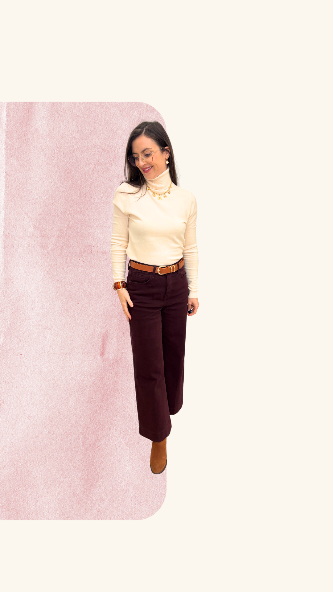 Jean Fanny wide leg bordeaux