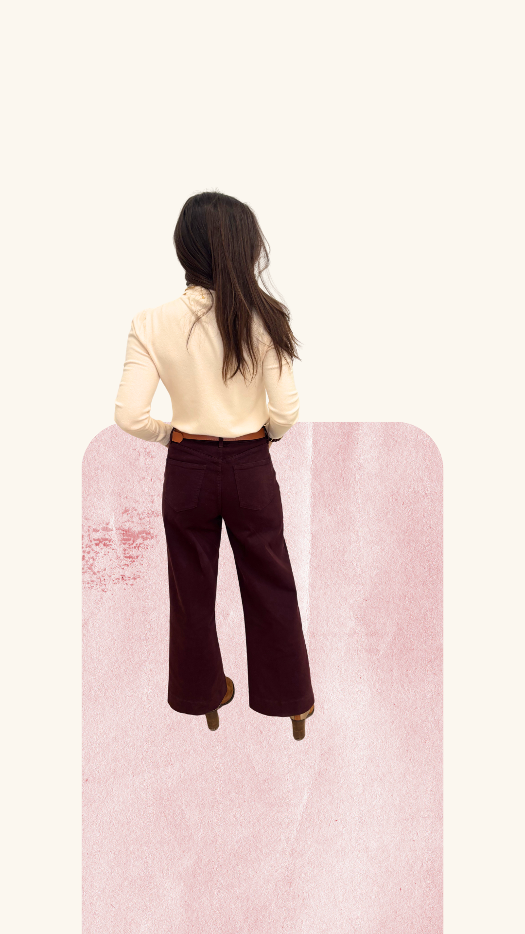 Jean Fanny wide leg bordeaux