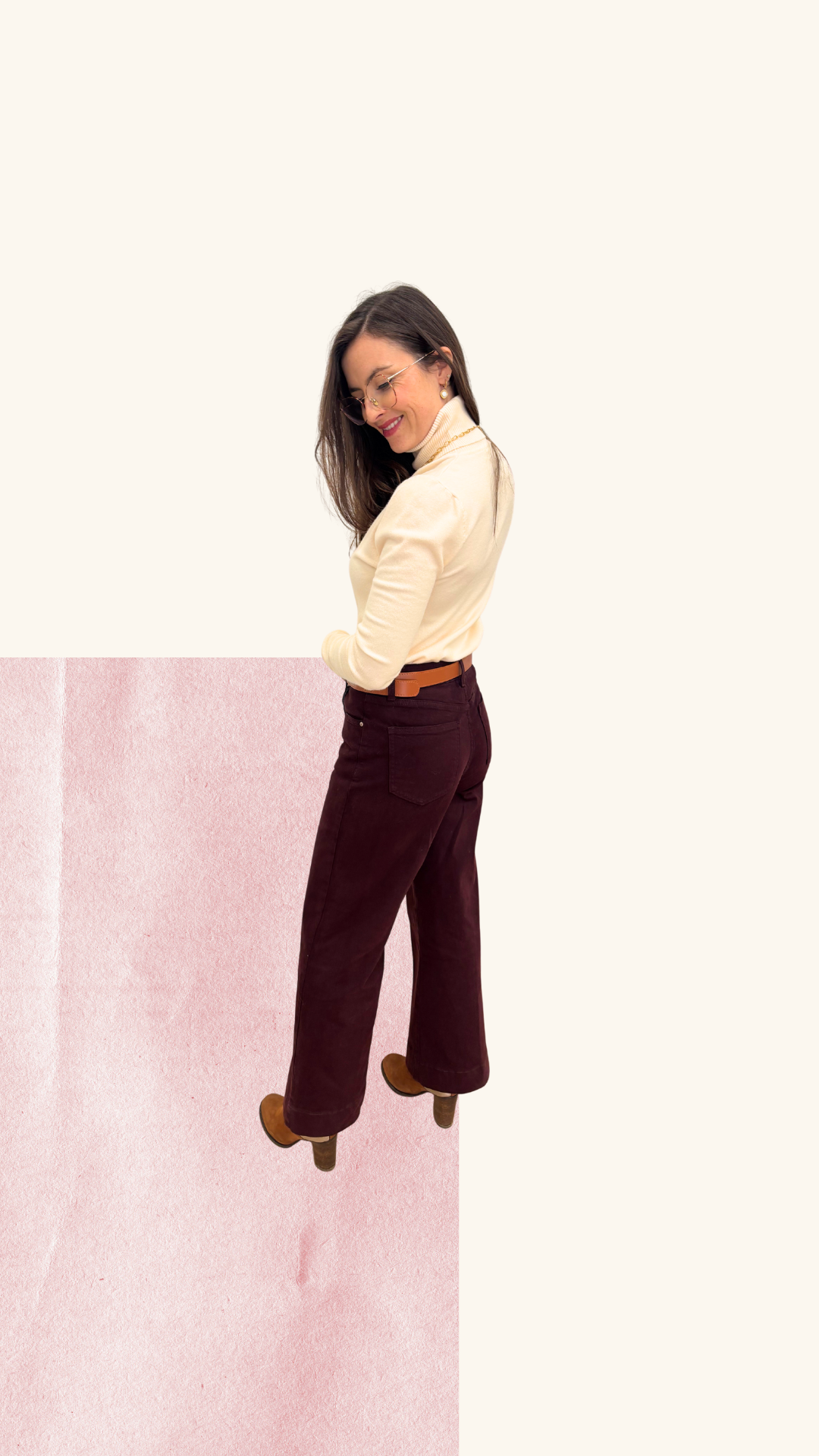Jean Fanny wide leg bordeaux